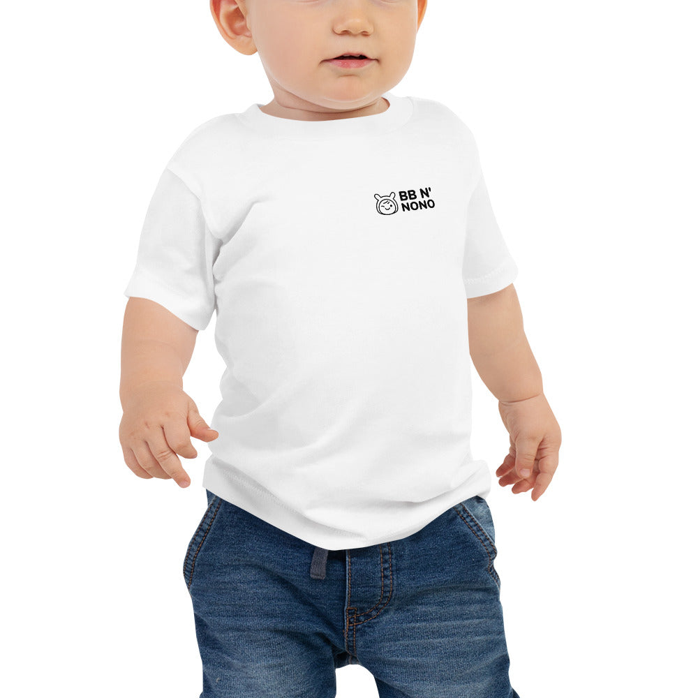 Cute little monster - Baby Jersey Short Sleeve Tee (back print)