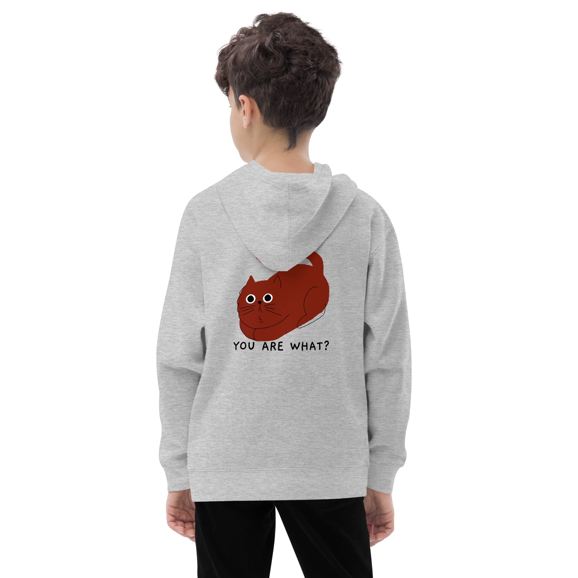 You are what? - Kids fleece hoodie (back print)