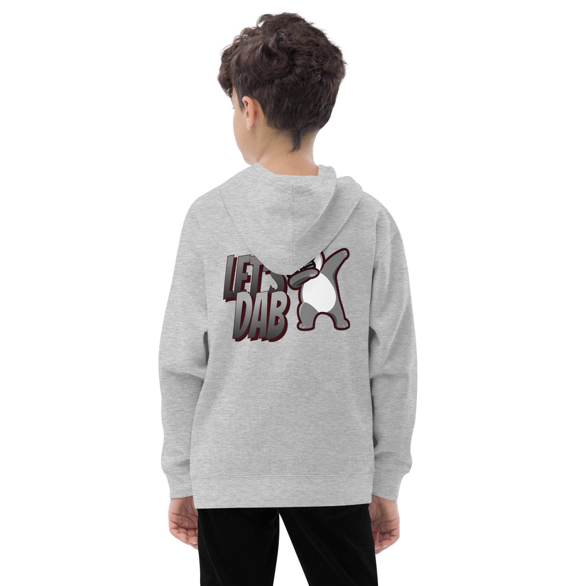 Let's dab - Kids fleece hoodie (back print)