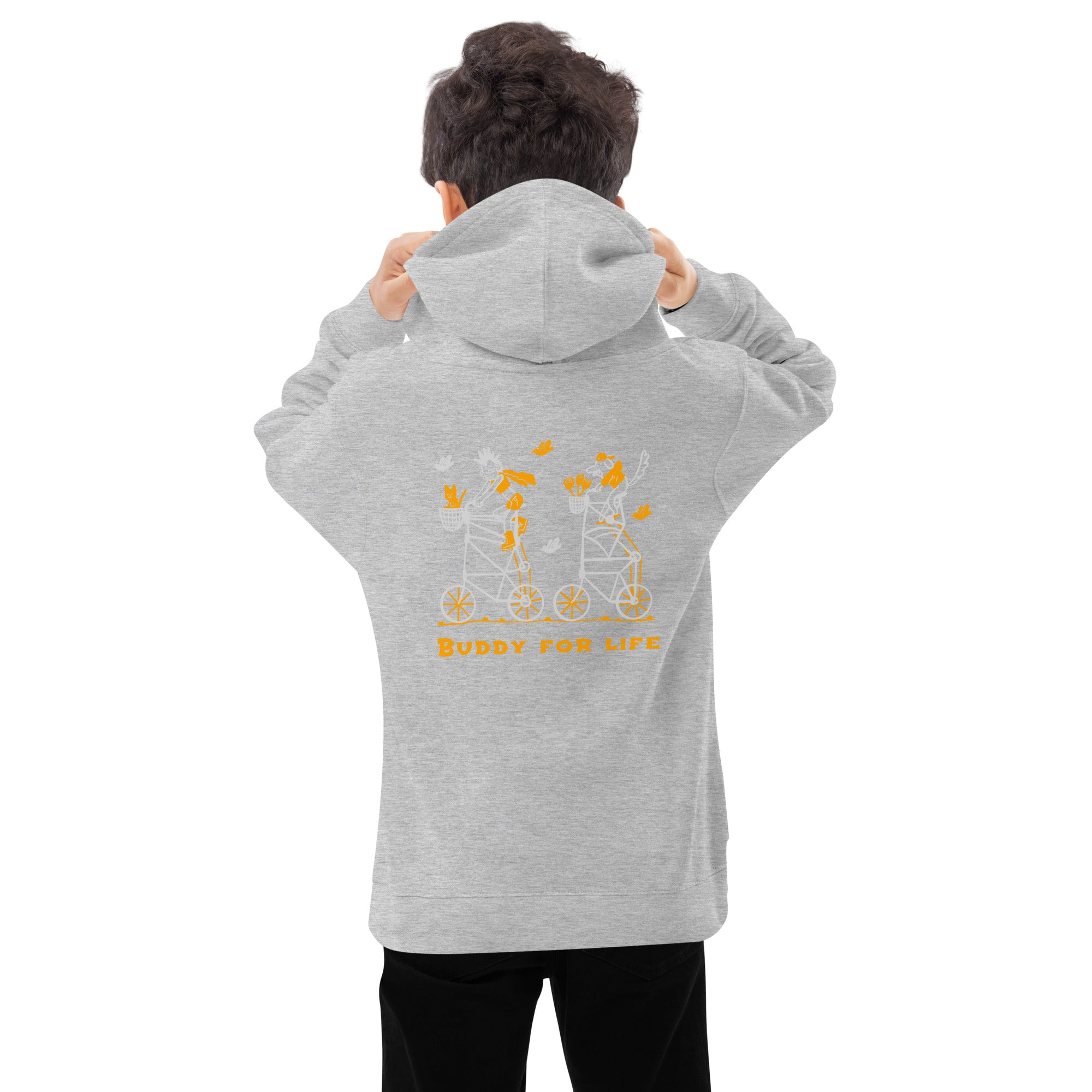 Buddy for life - Kids fleece hoodie (back print)