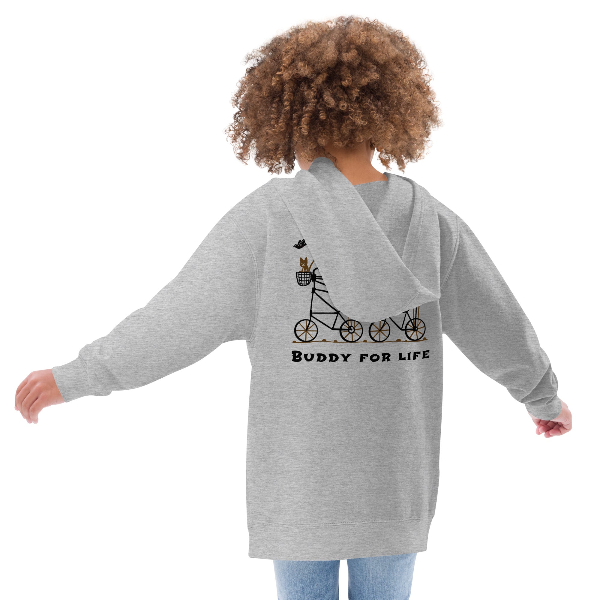 Buddy for life - Kids fleece hoodie (back print)