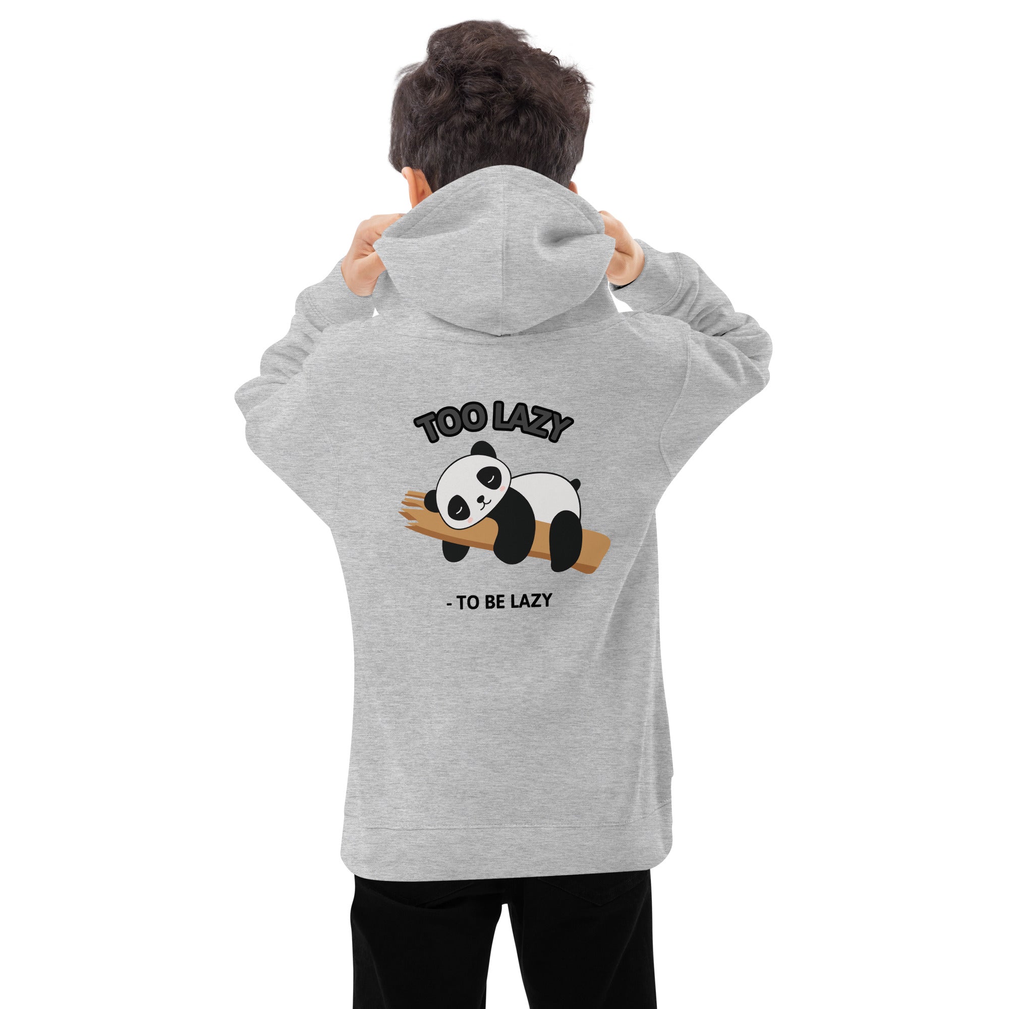 Too lazy to be lazy - Kids fleece hoodie (back print)