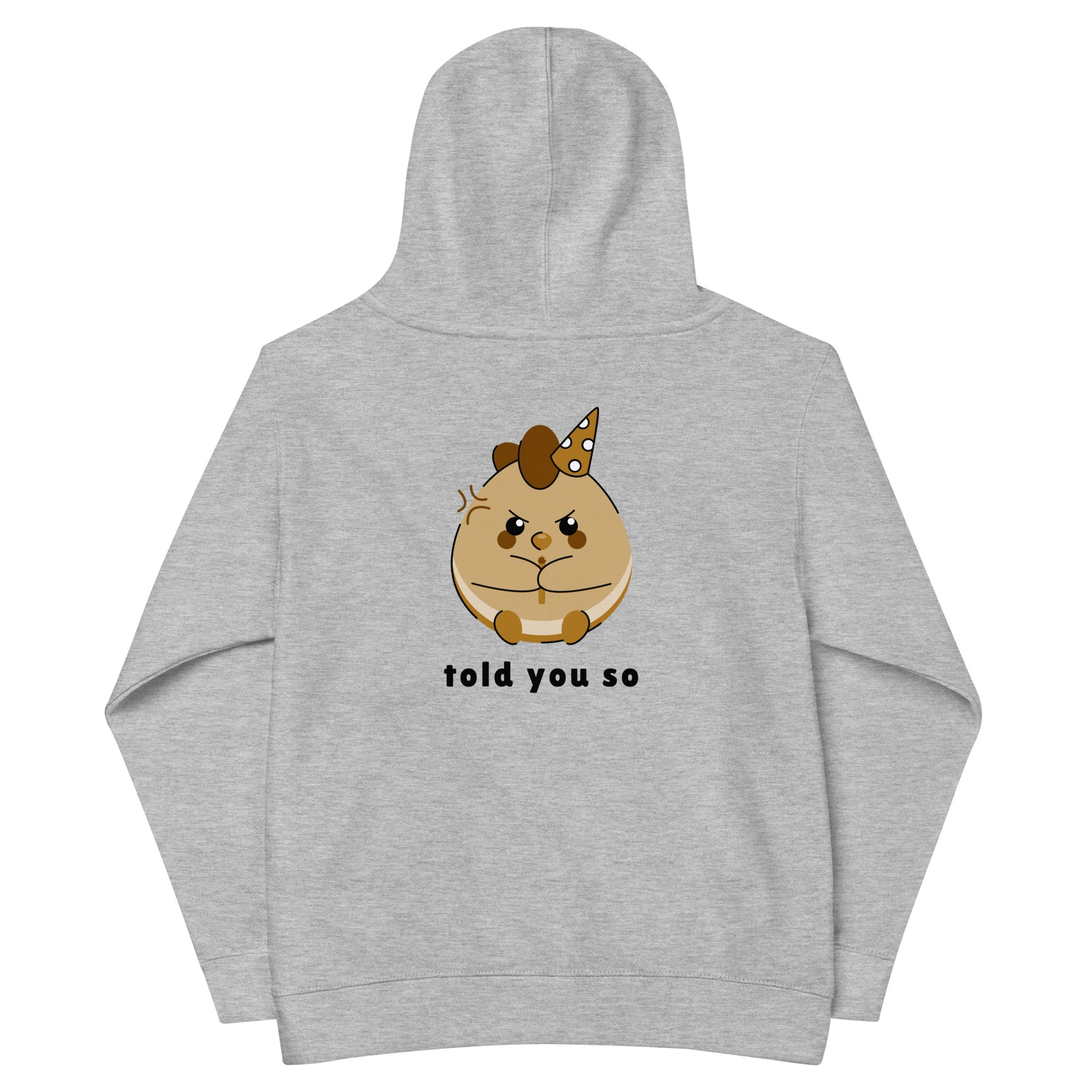 Told you so V - Kids fleece hoodie (back print)