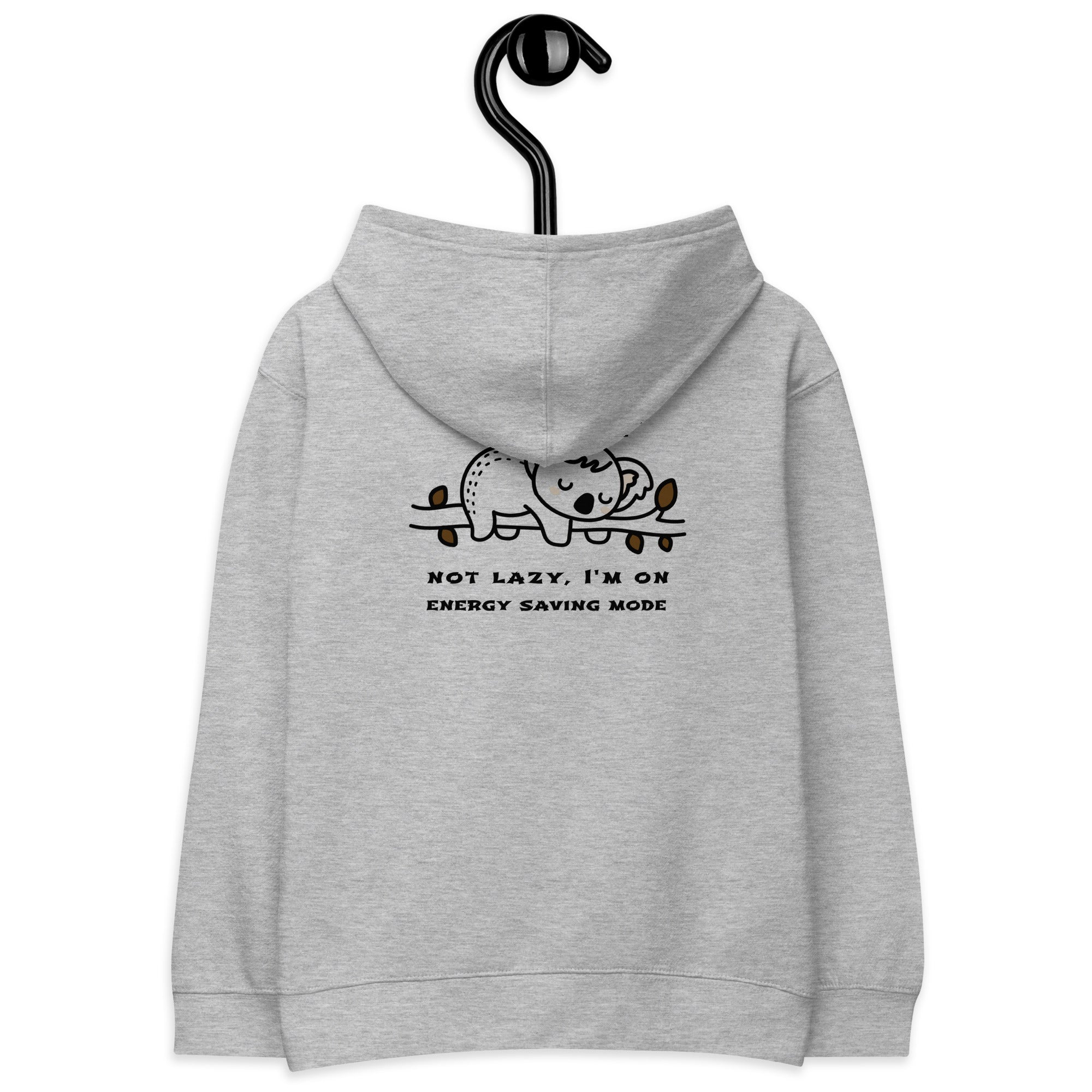 Not lazy, I'm on energy saving mode - Kids fleece hoodie (back print)