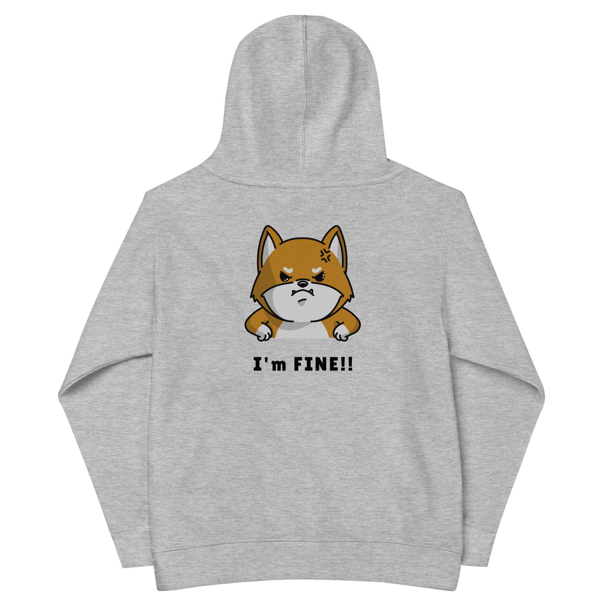 I'm fine - Kids fleece hoodie (back print)