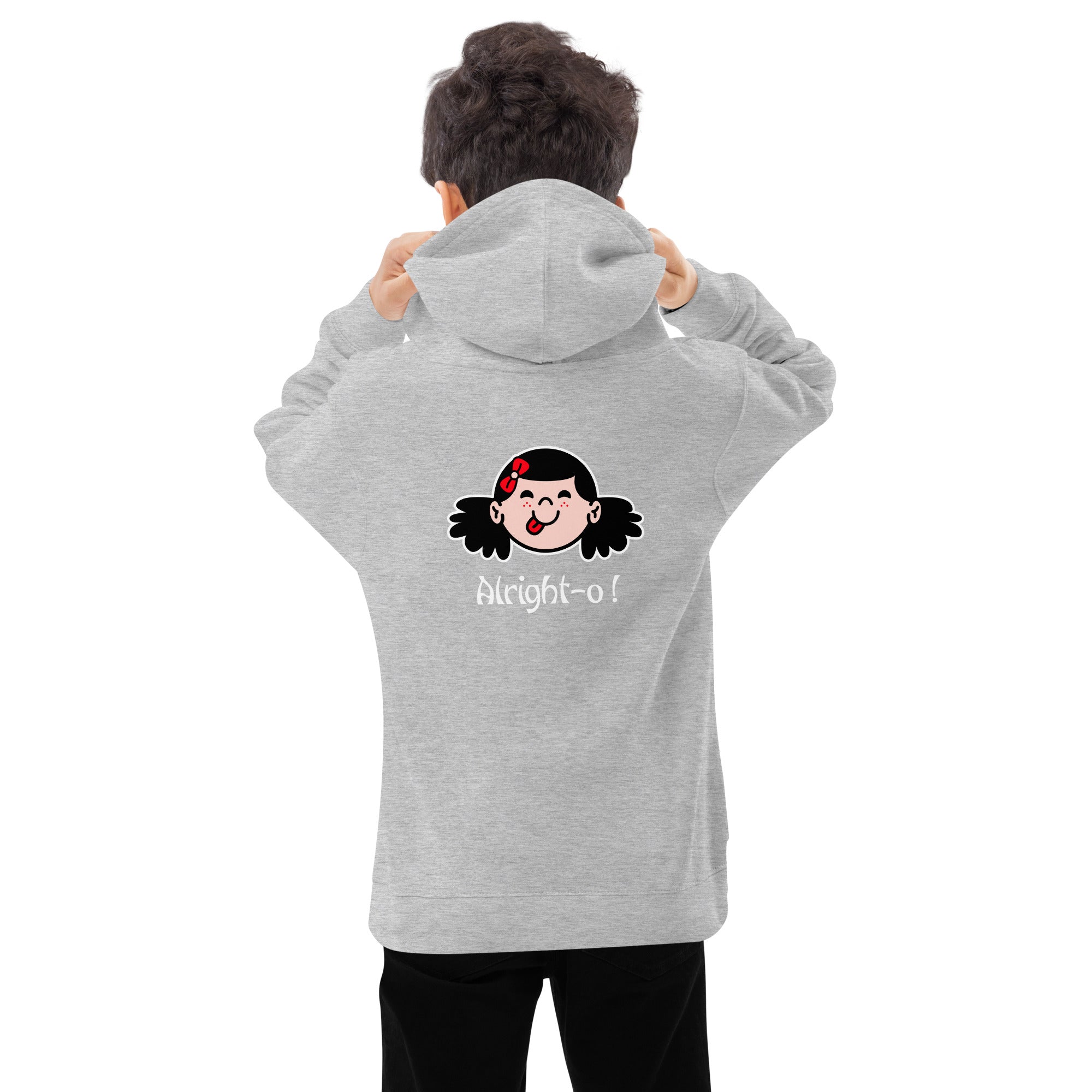 Alright-o! - Kids fleece hoodie (back print)