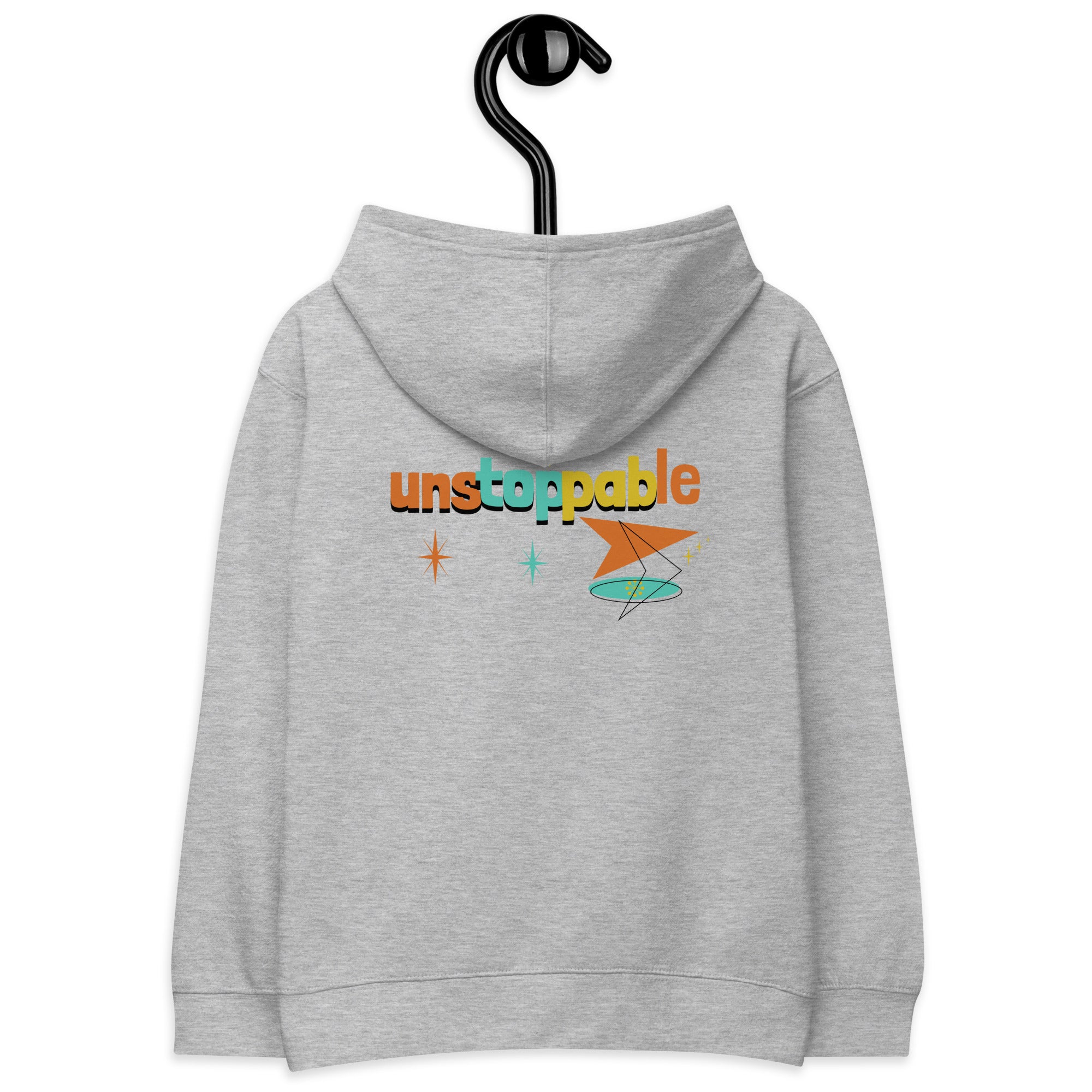 Unstoppable - Kids fleece hoodie (back print)