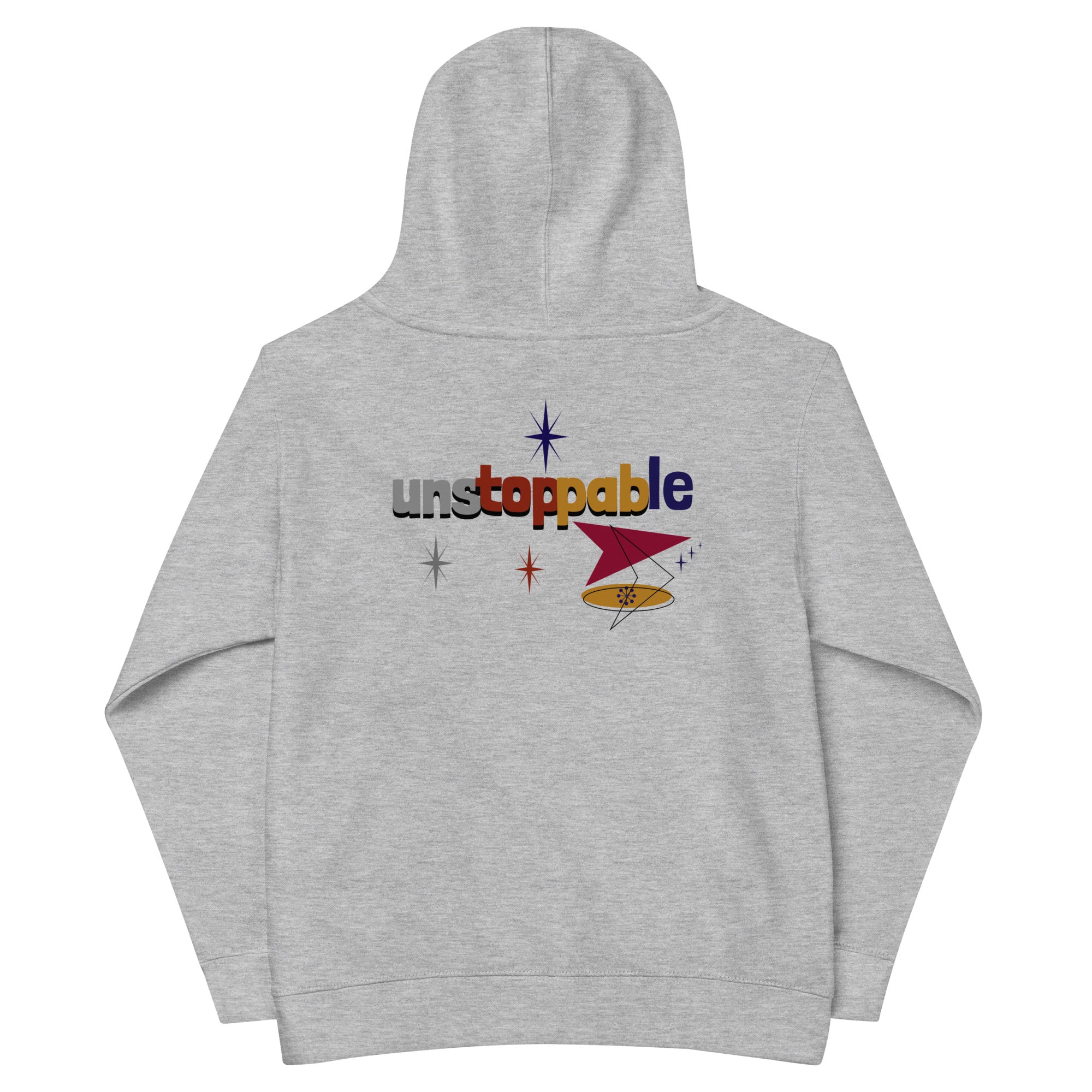 Unstoppable - Kids fleece hoodie (back print)