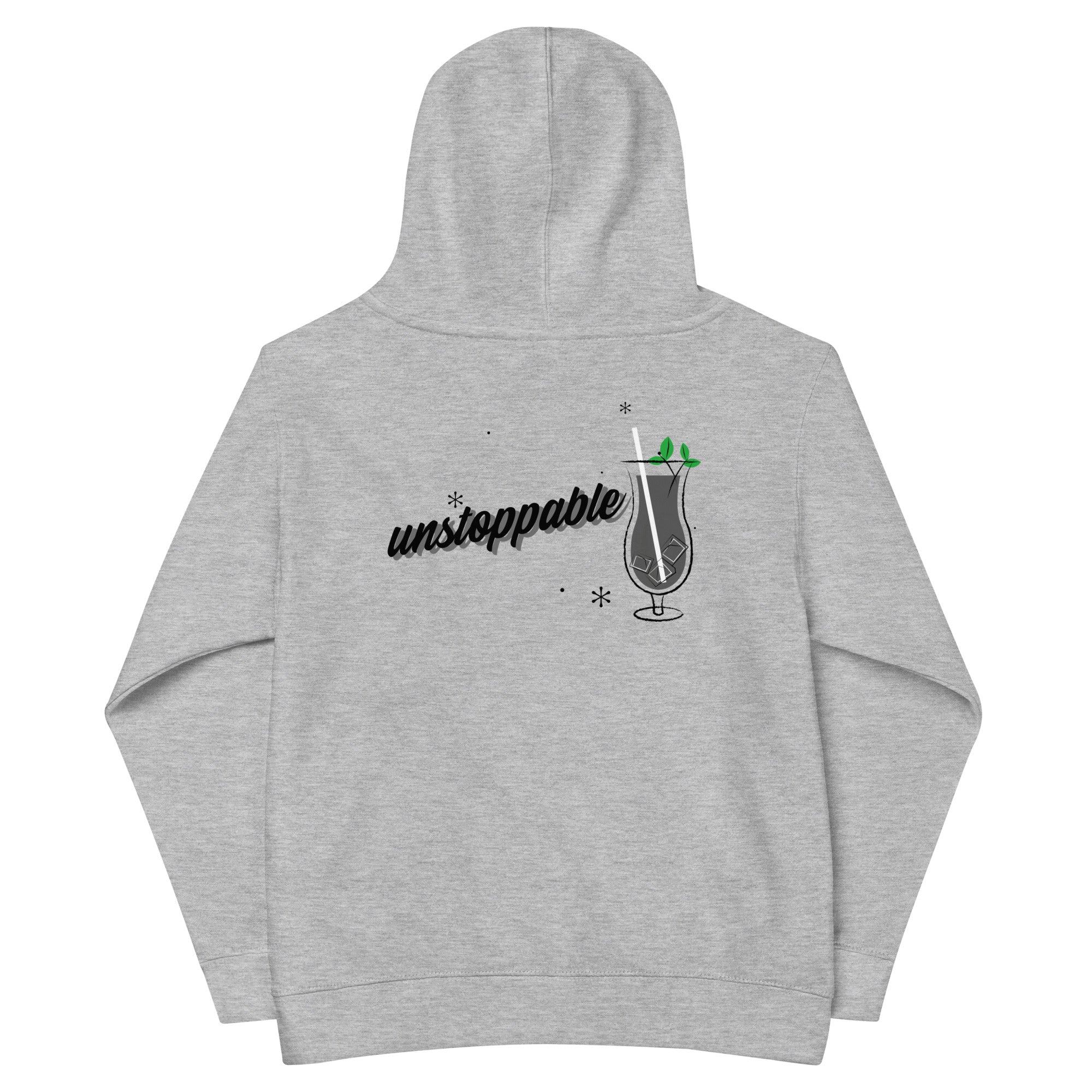 Unstoppable V - Kids fleece hoodie (back print)