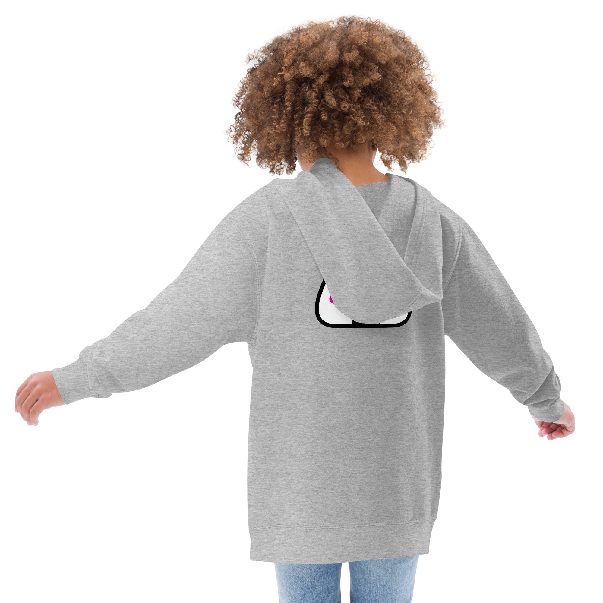 Kawaii Onigiri - Kids fleece hoodie (back print)