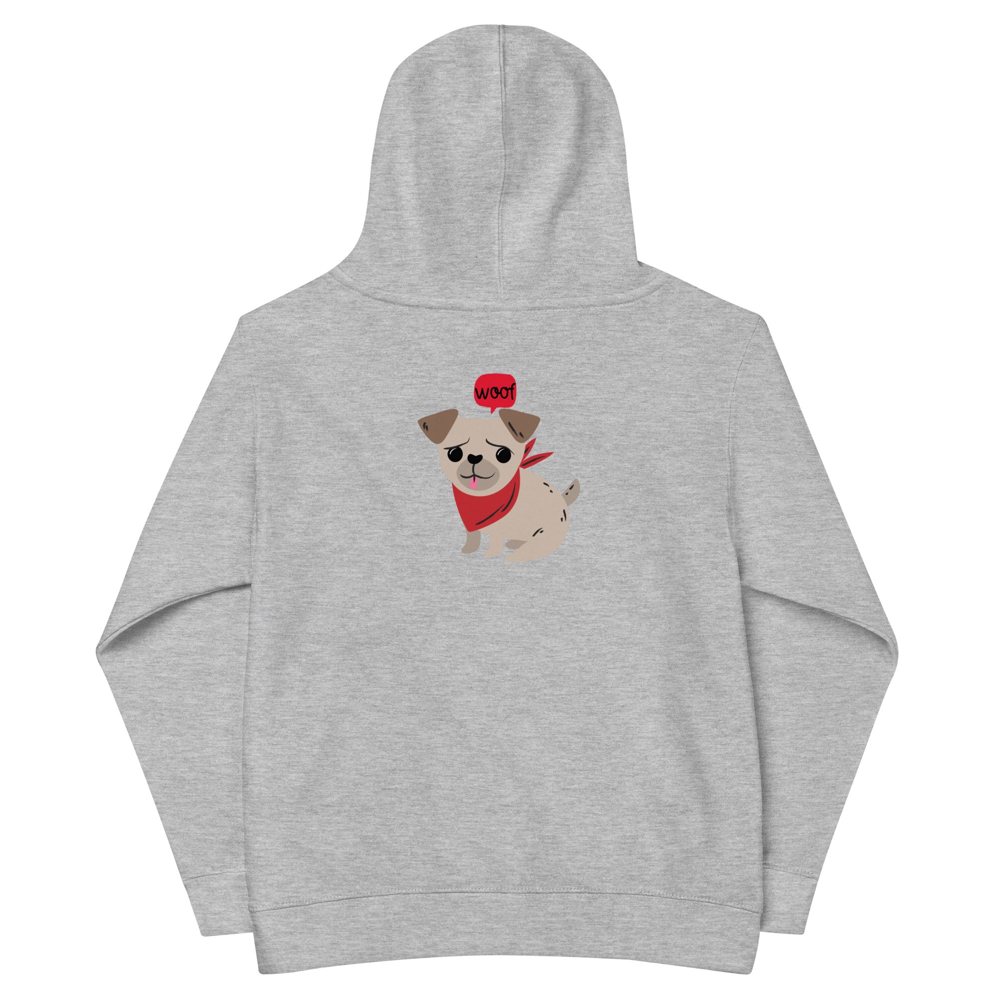 Woof V2 - Kids fleece hoodie (back print)