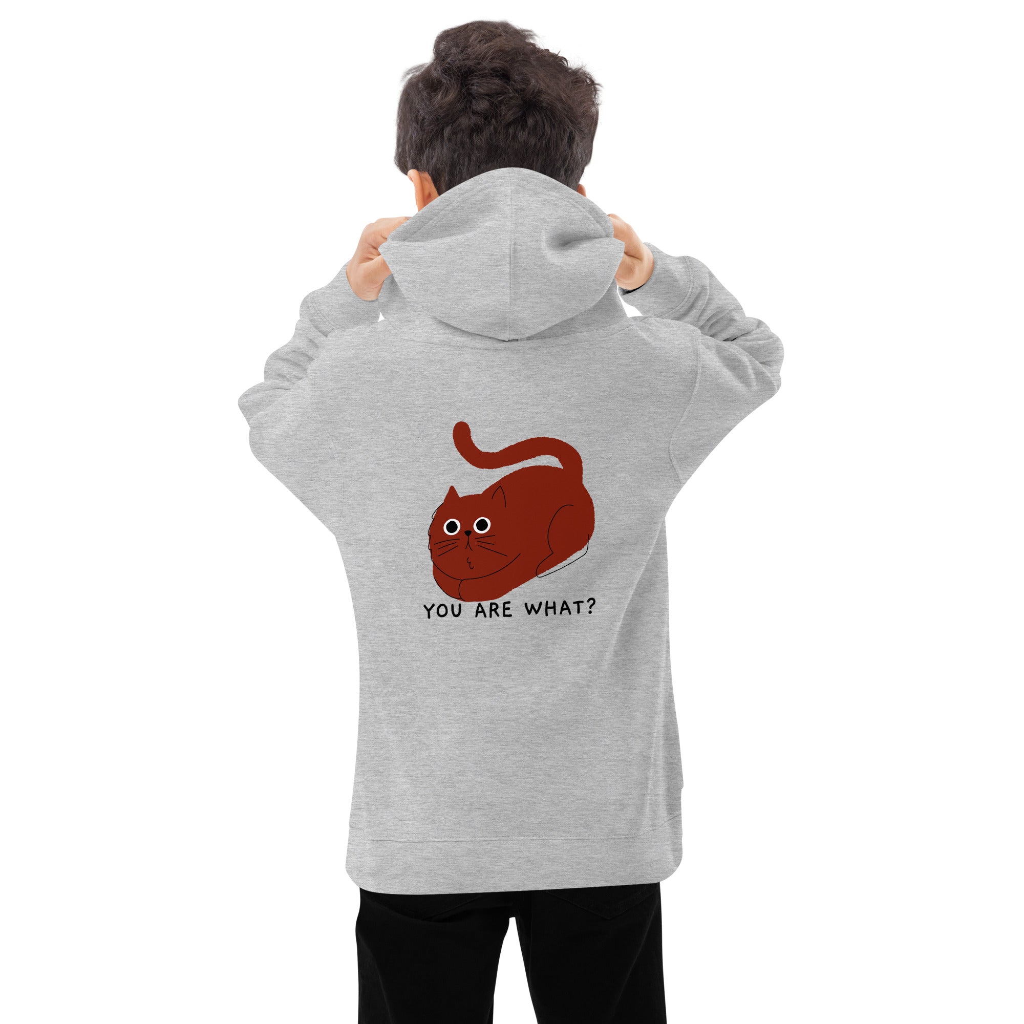 You are what? - Kids fleece hoodie (back print)