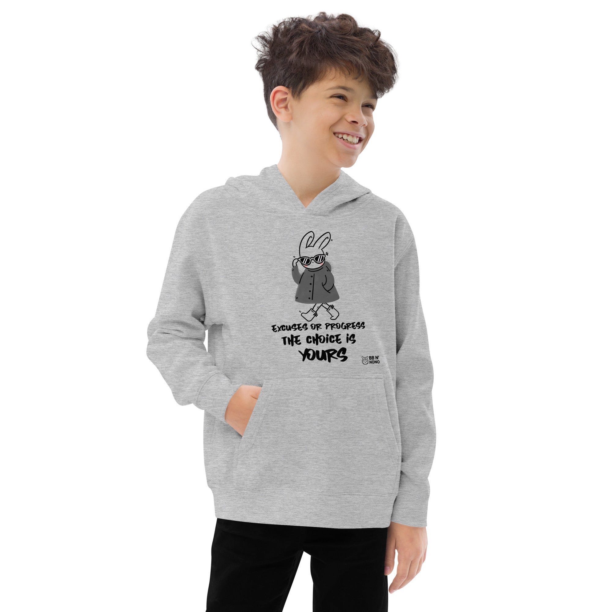 Excuses or Progress, the choice is yours - Kids fleece hoodie