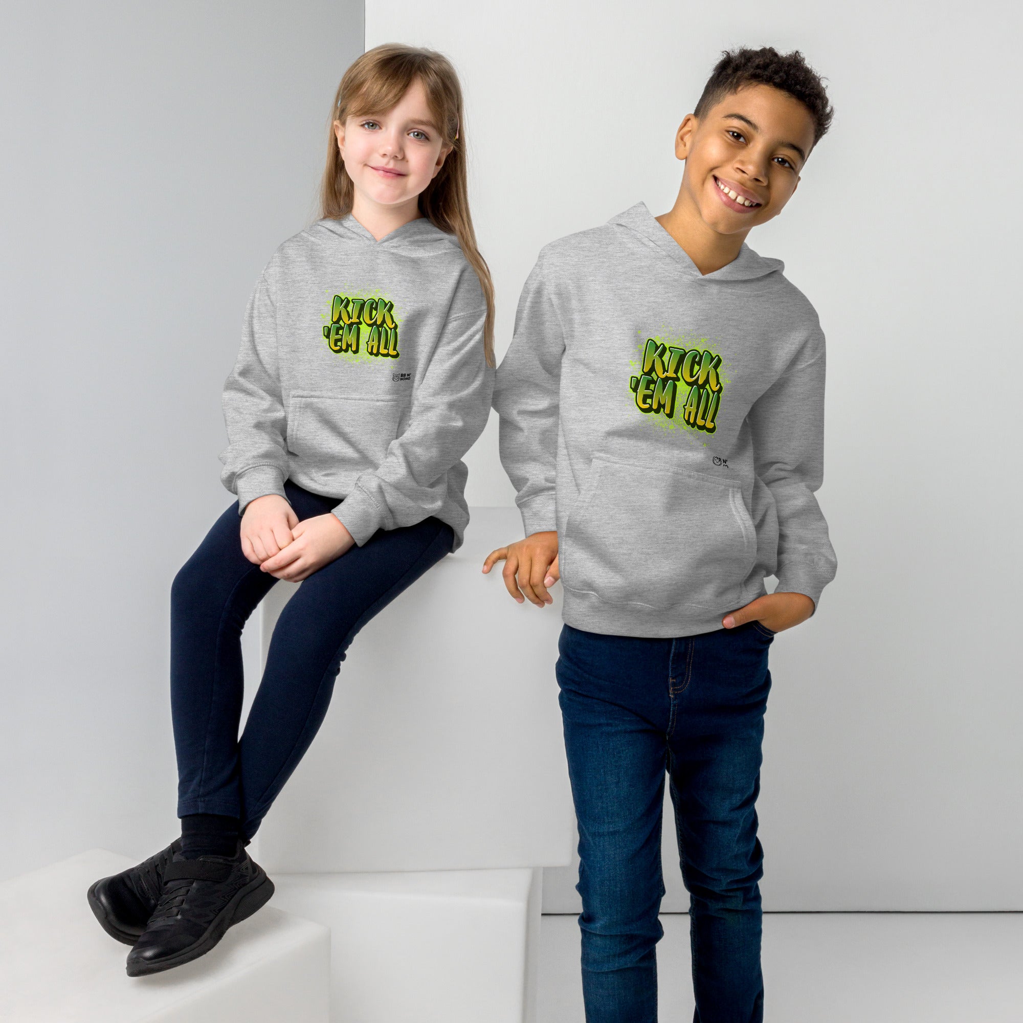 Kick'em all - Kids fleece hoodie