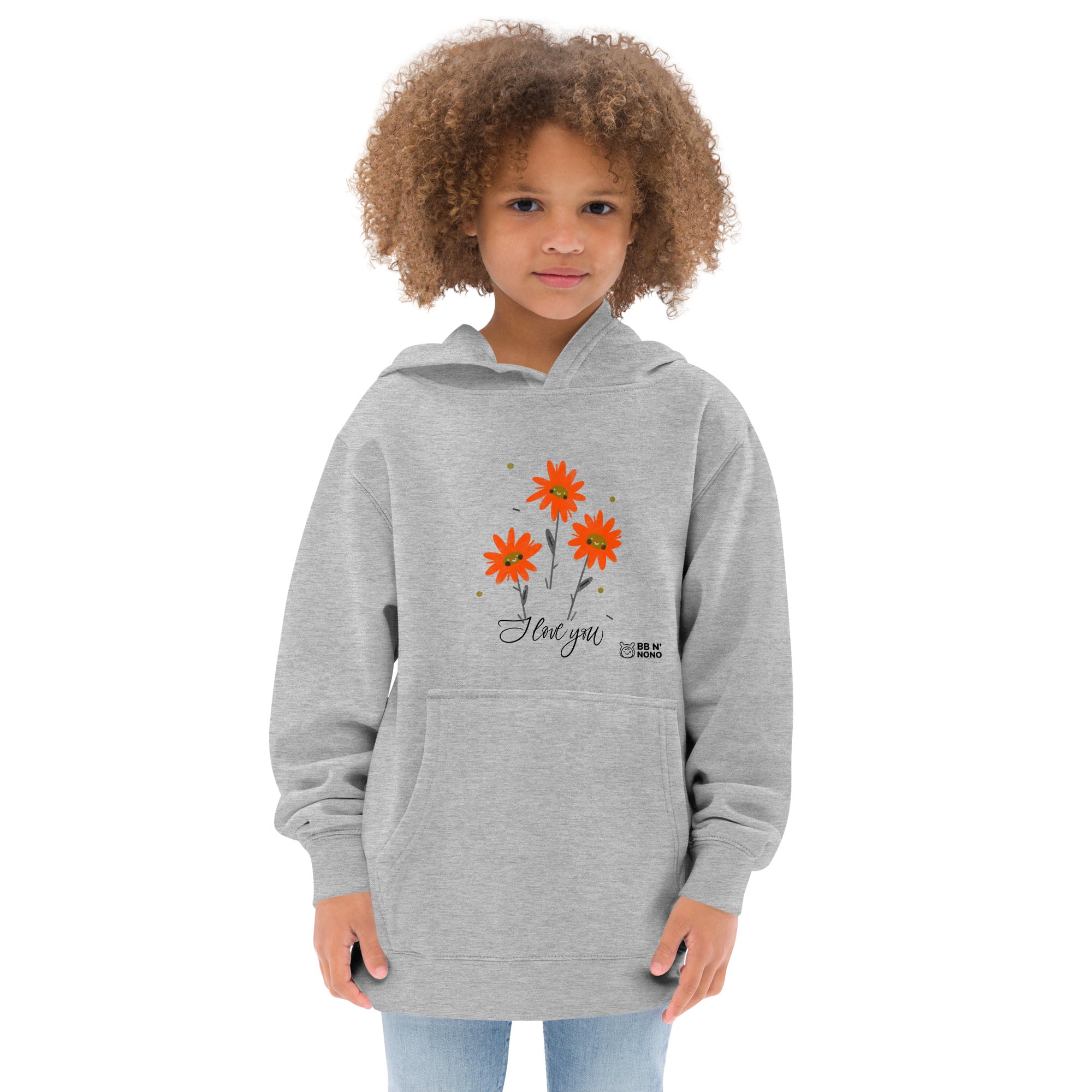 I love you - Kids fleece hoodie