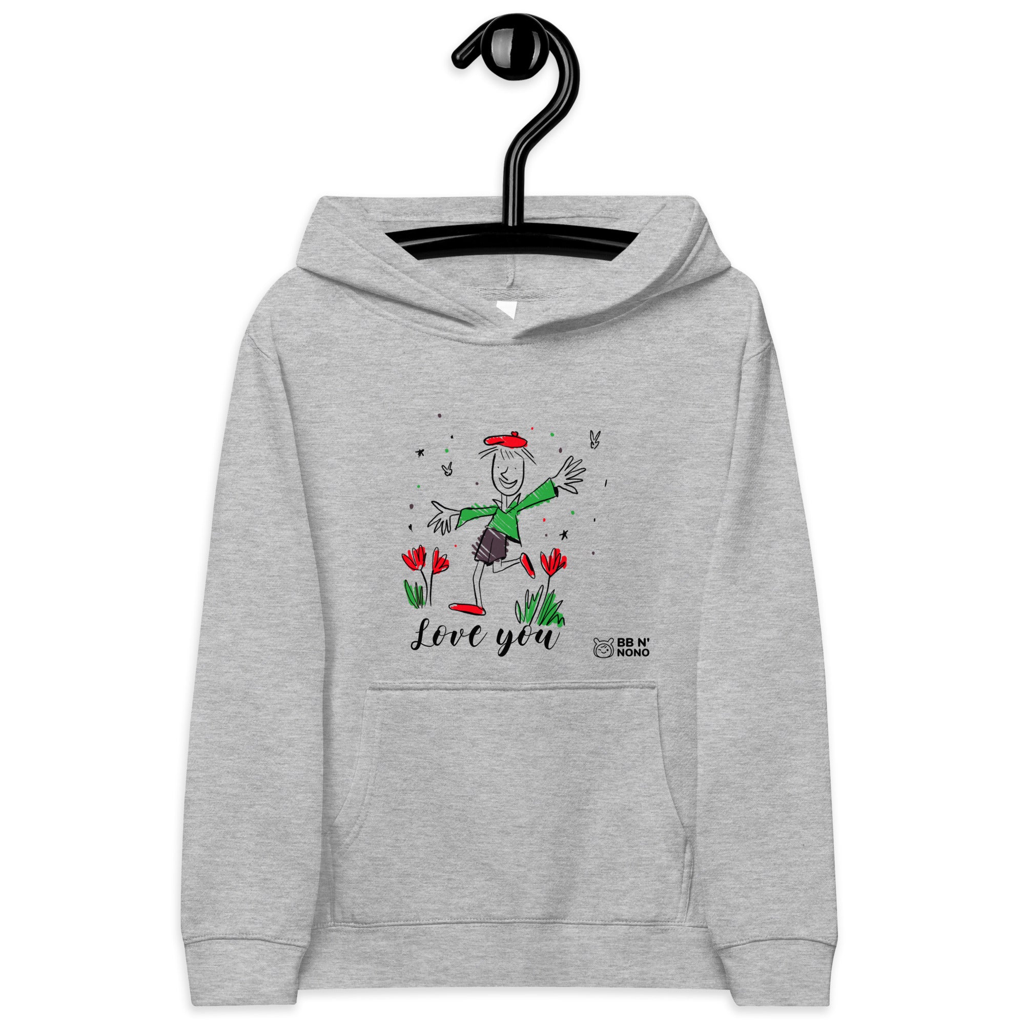 Love you - Kids fleece hoodie