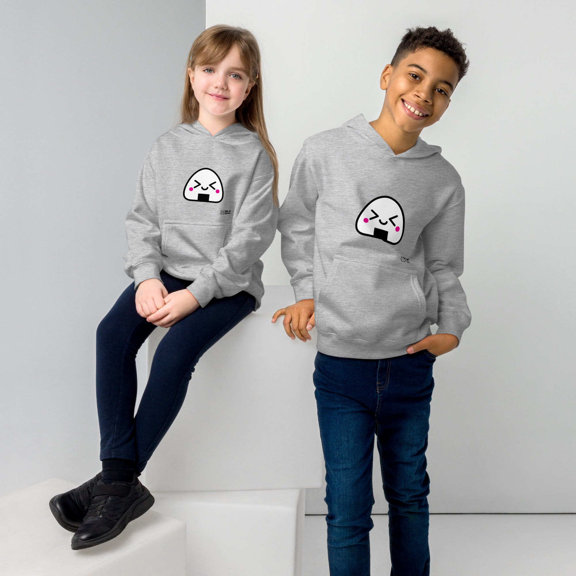 Kawaii Onigiri - Kids fleece hoodie