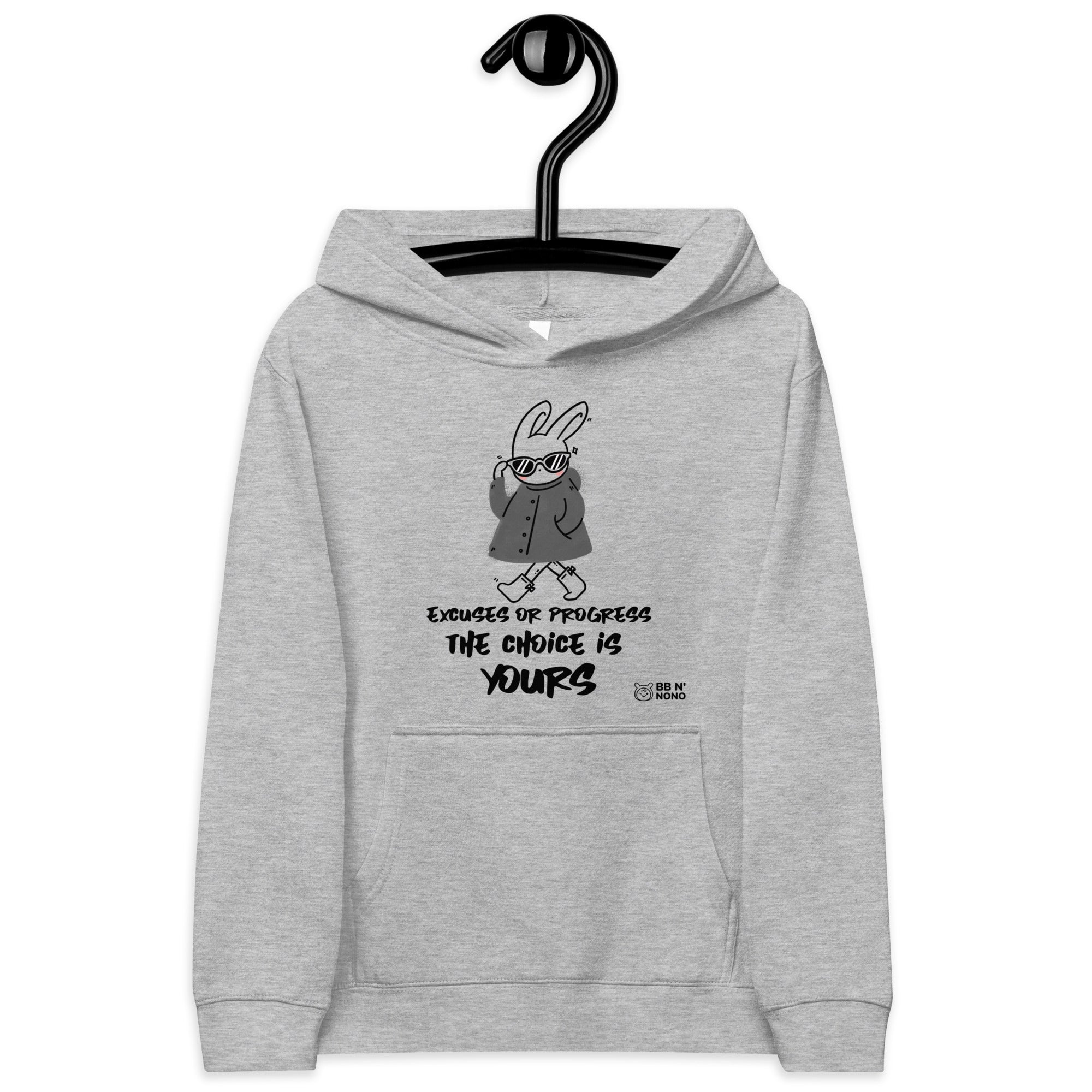 Excuses or Progress, the choice is yours - Kids fleece hoodie