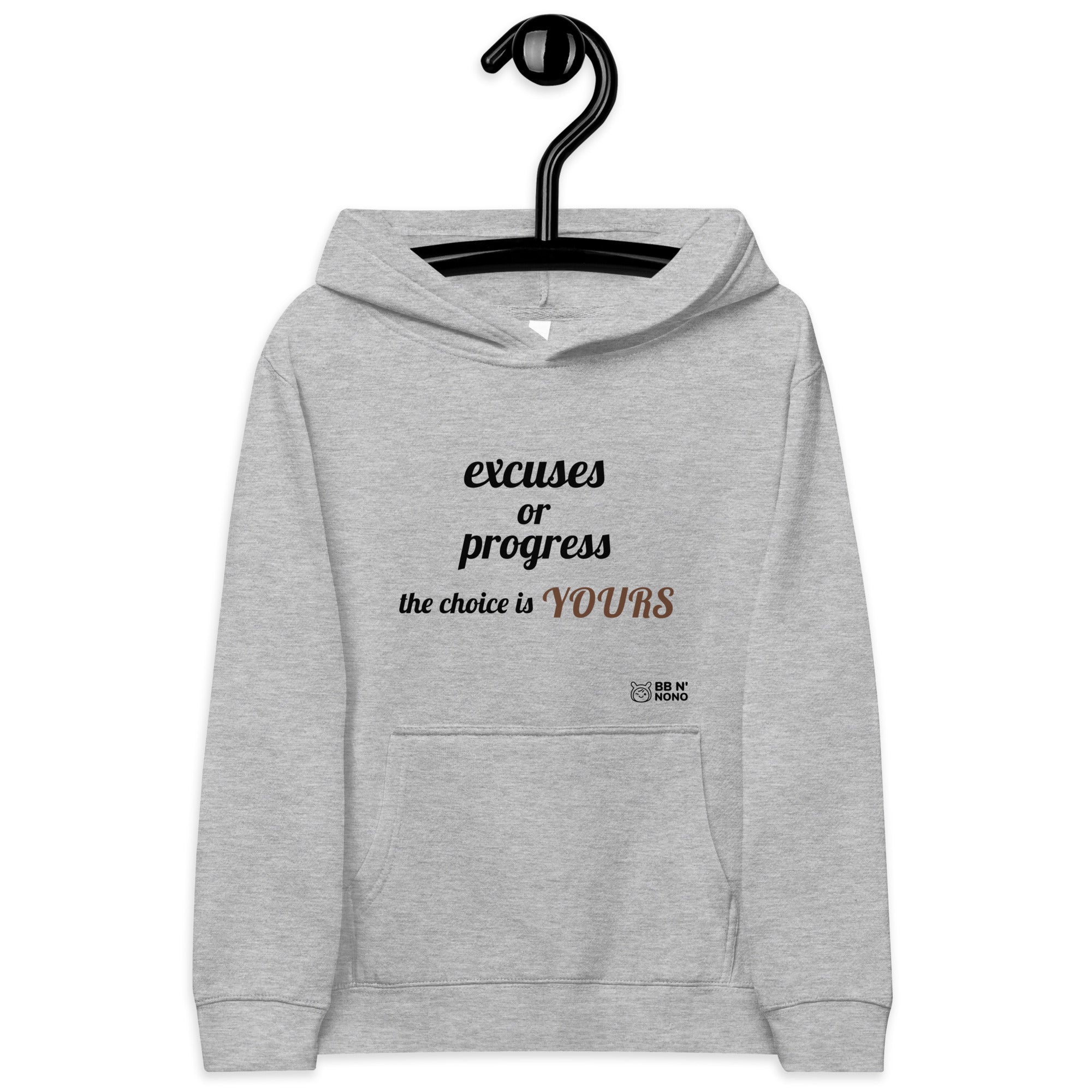 Excuses or Progress, the choice is yours V - Kids fleece hoodie