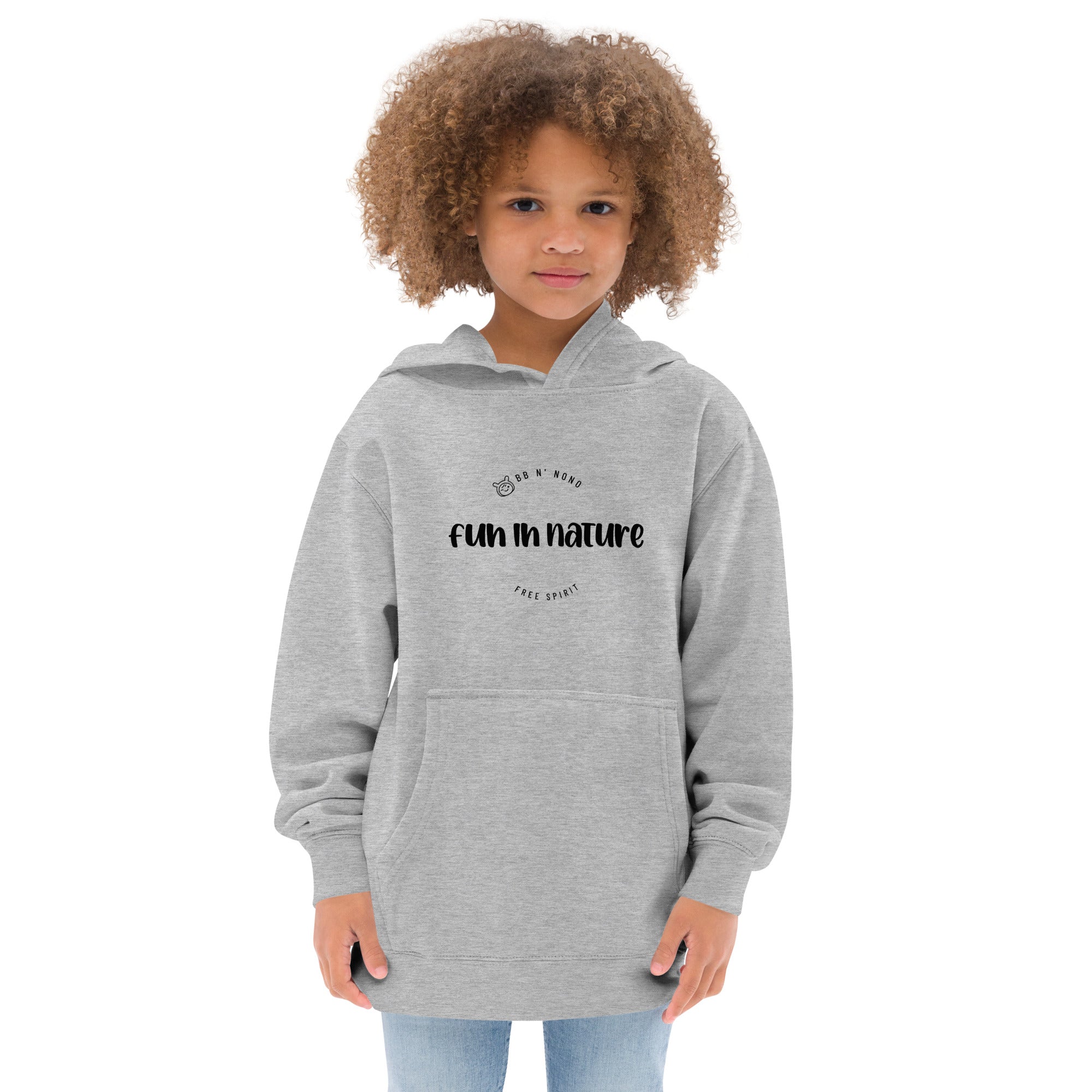 Fun in nature with logo - Kids fleece hoodie