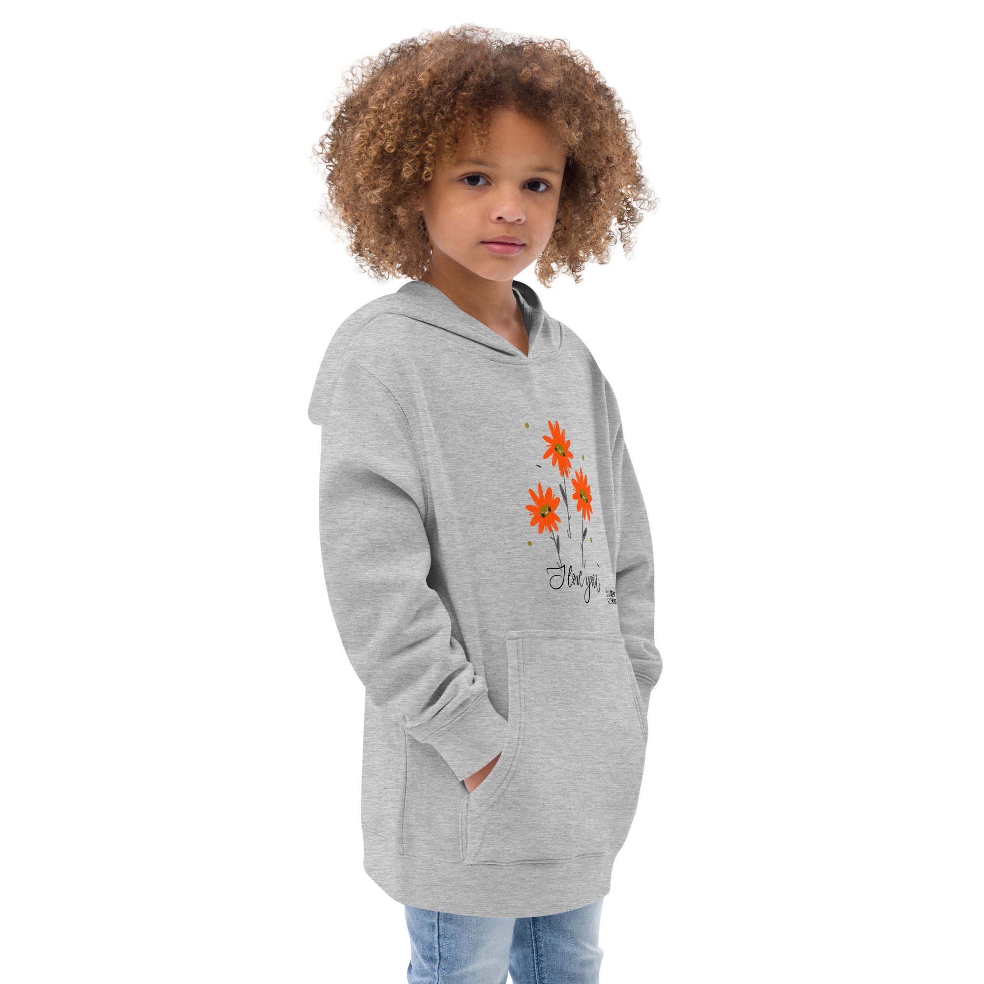 I love you - Kids fleece hoodie