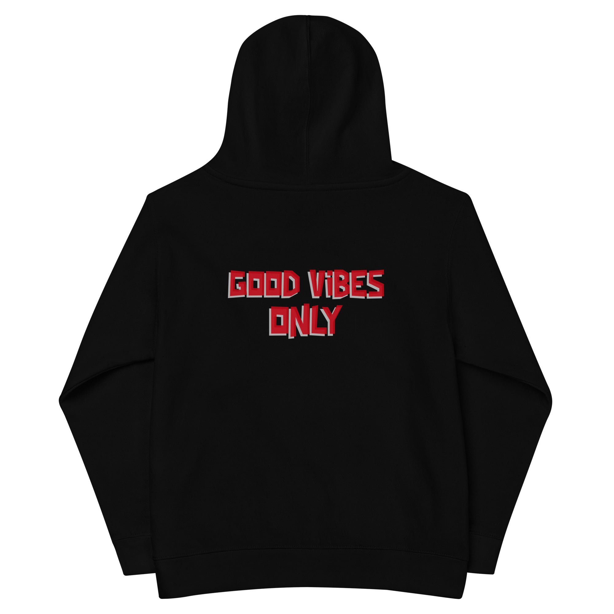 Good vibes only - Kids fleece hoodie (back print)