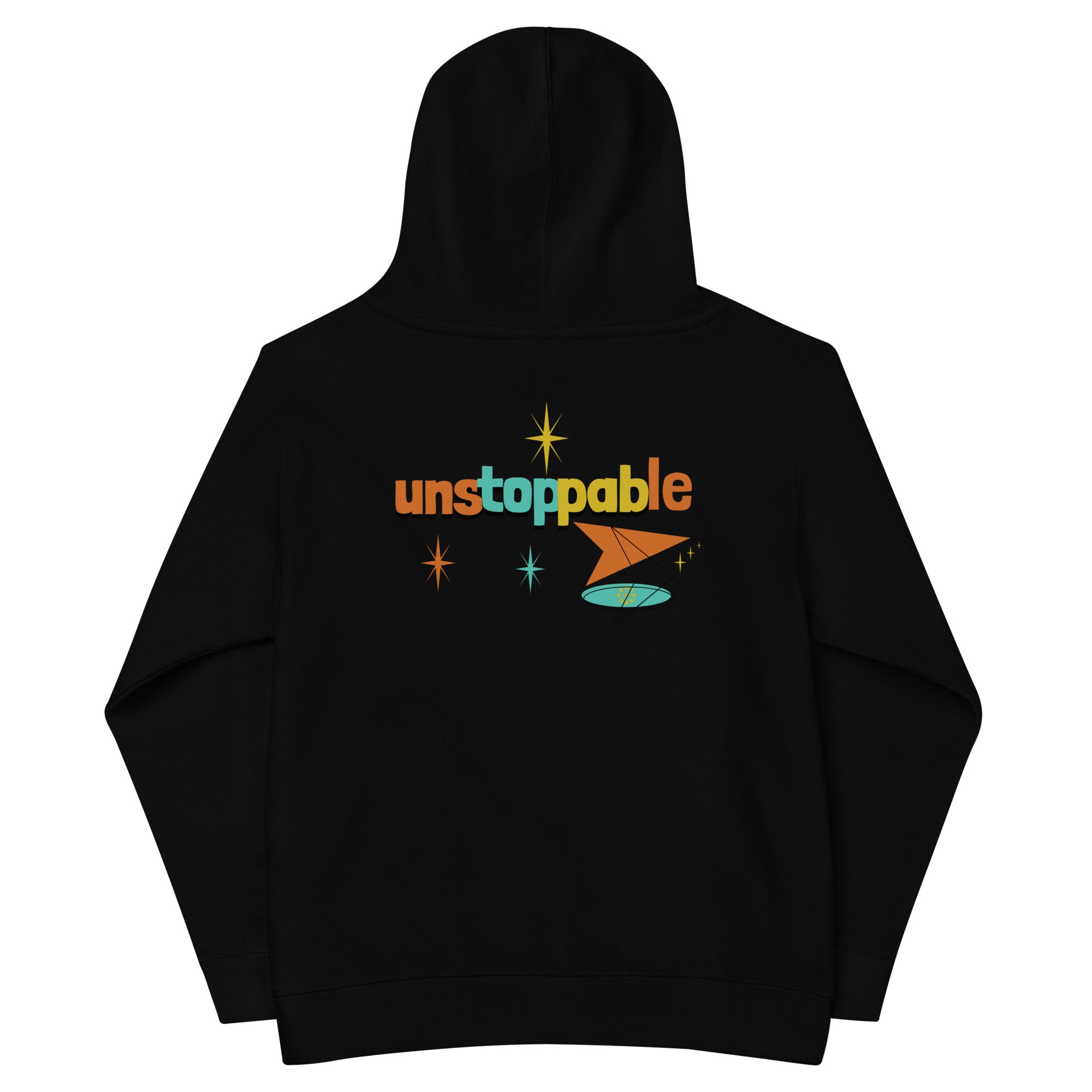 Unstoppable - Kids fleece hoodie (back print)