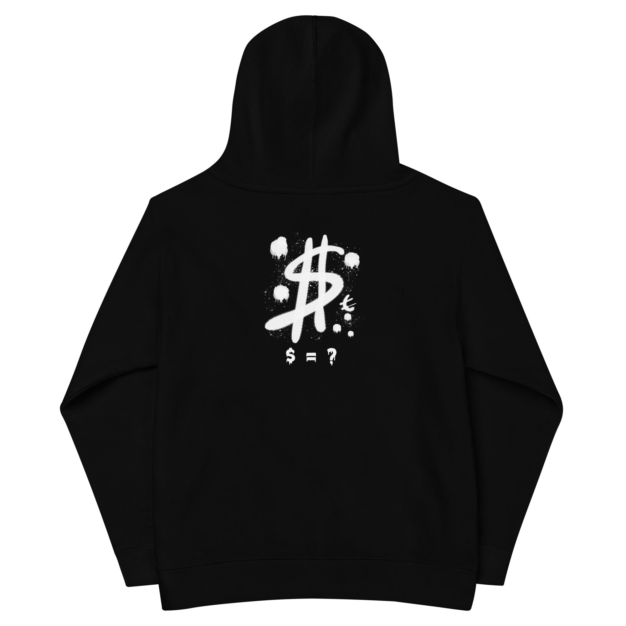 $ = ? - Kids fleece hoodie (back print)