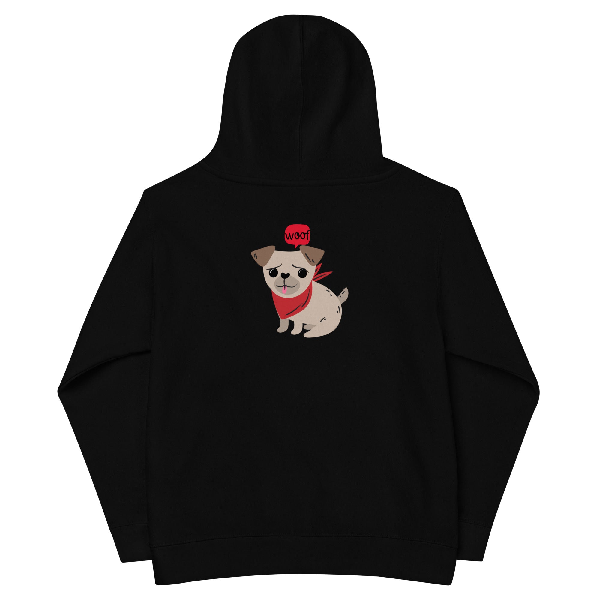 Woof V2 - Kids fleece hoodie (back print)