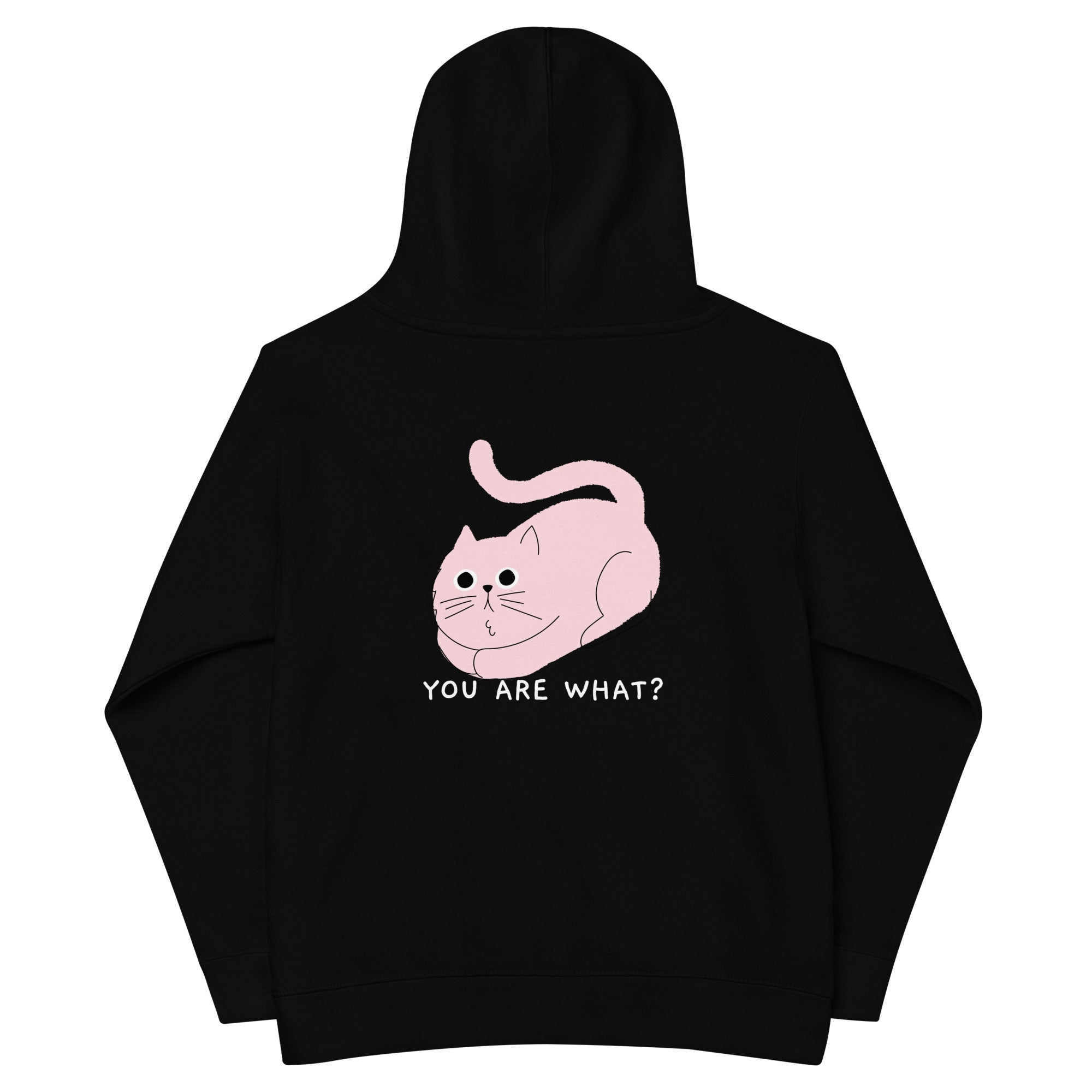 You are what? - Kids fleece hoodie (back print)