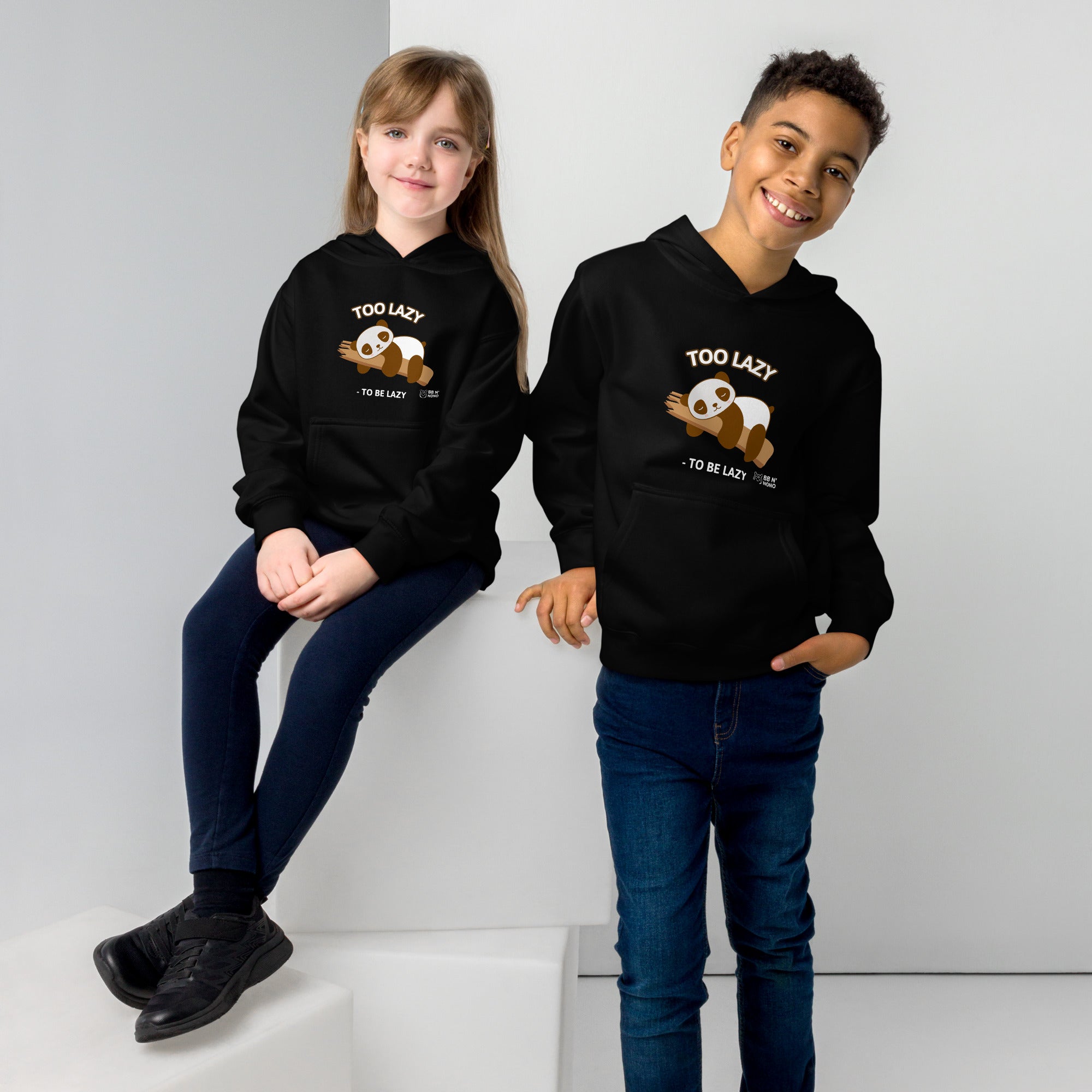 Too lazy to be lazy - Kids fleece hoodie