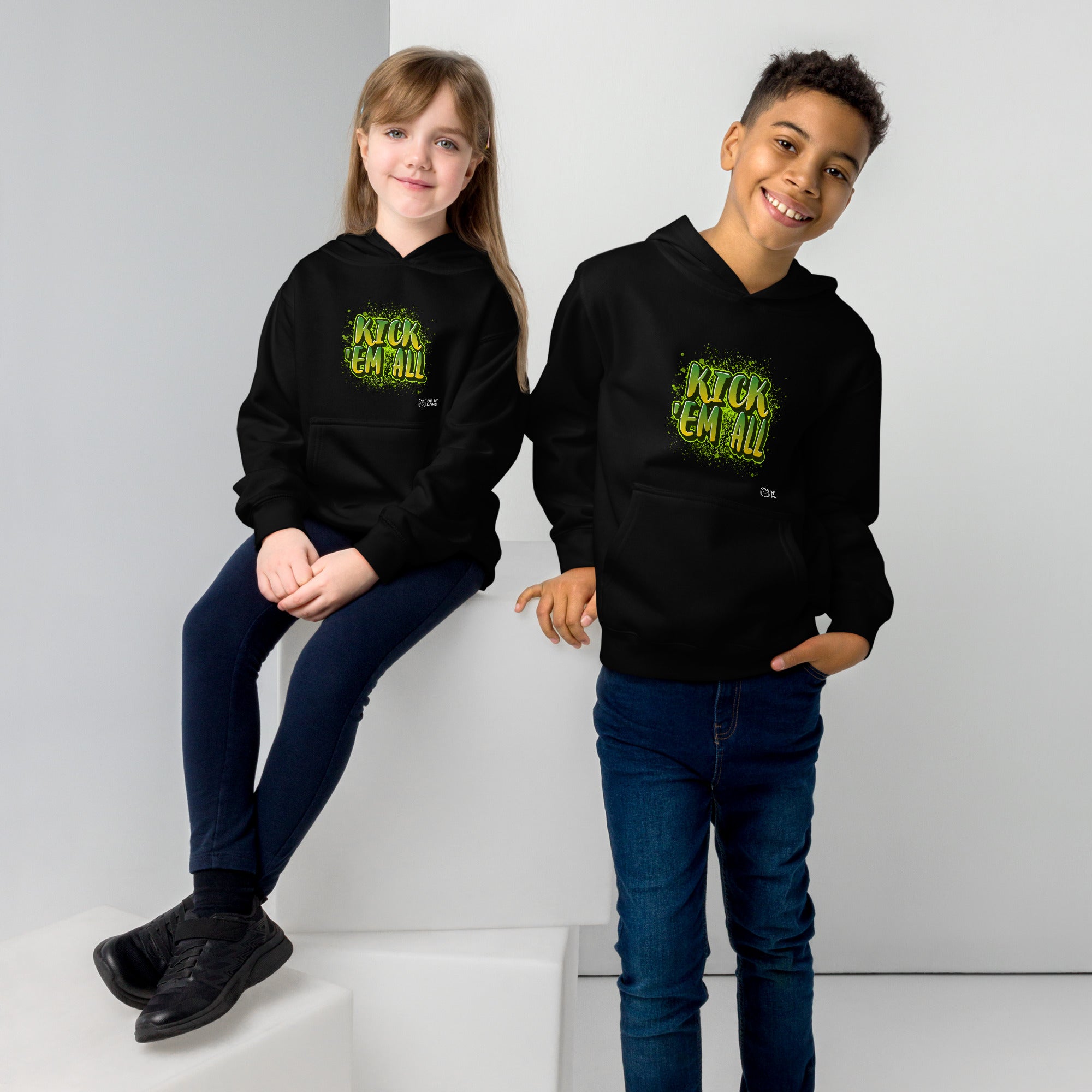 Kick'em all - Kids fleece hoodie