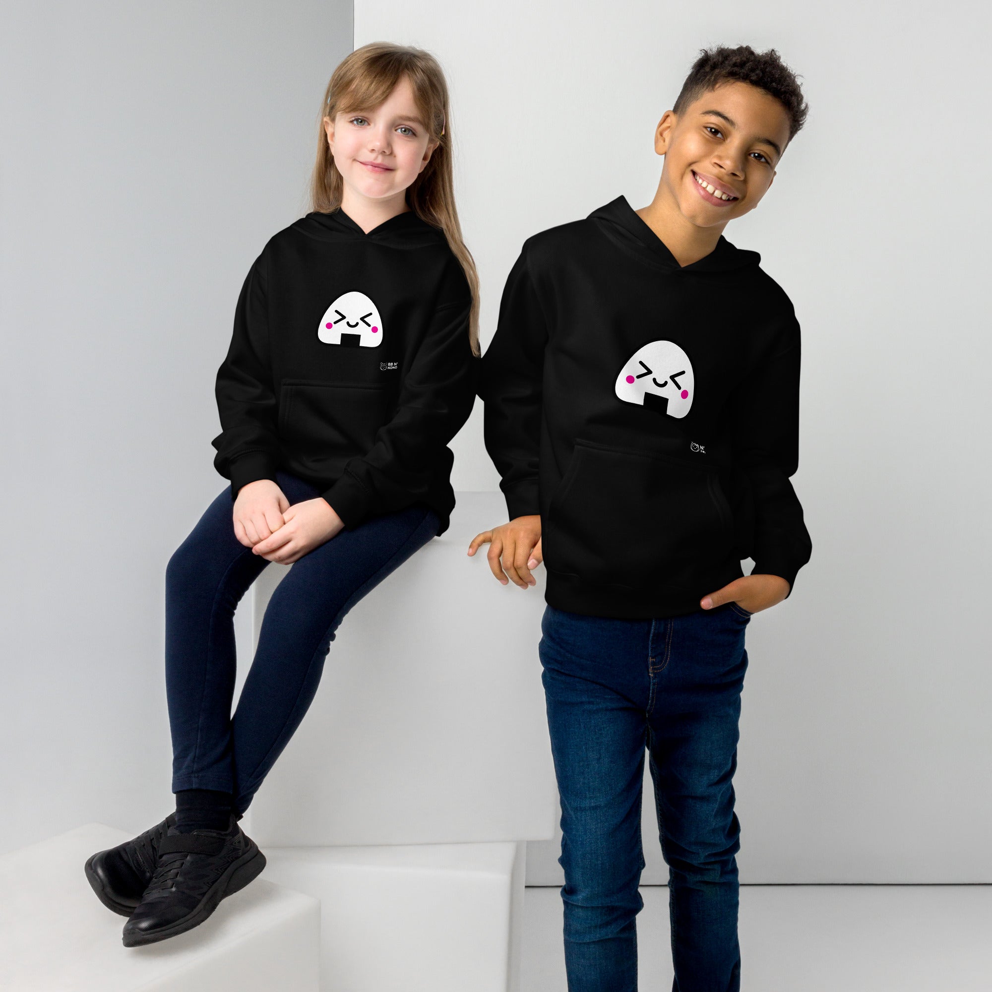 Kawaii Onigiri - Kids fleece hoodie