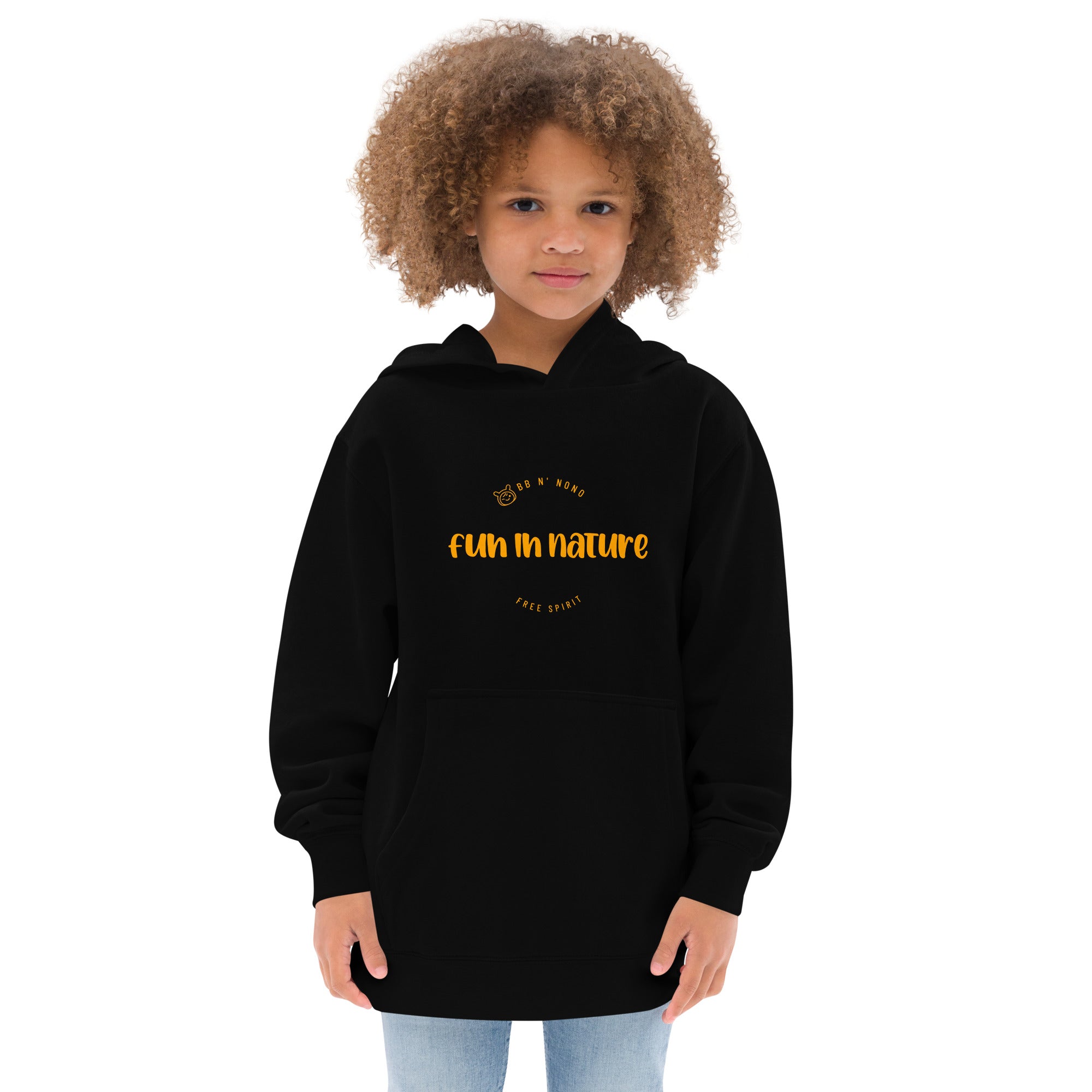 Fun in nature with logo - Kids fleece hoodie