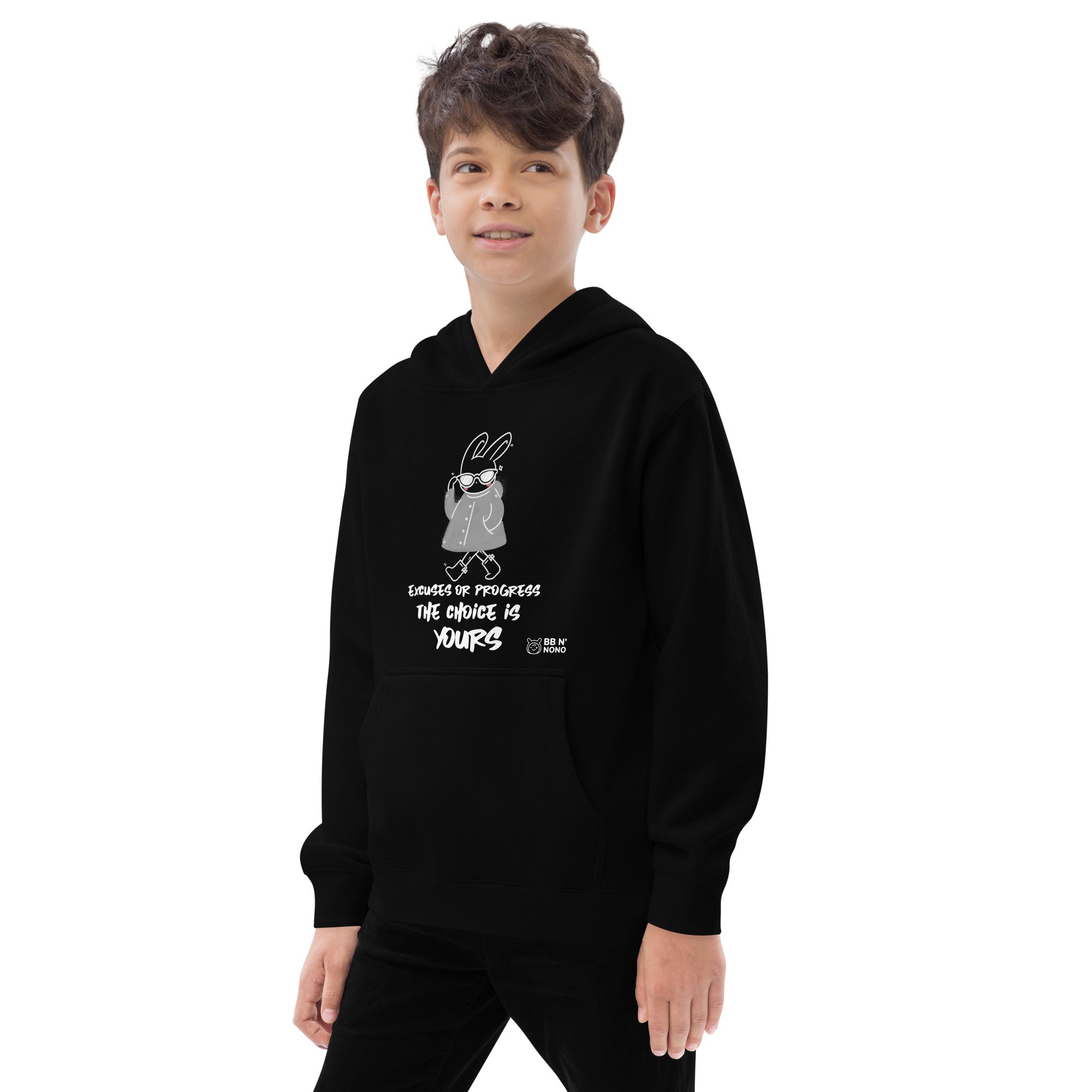 Excuses or Progress, the choice is yours - Kids fleece hoodie