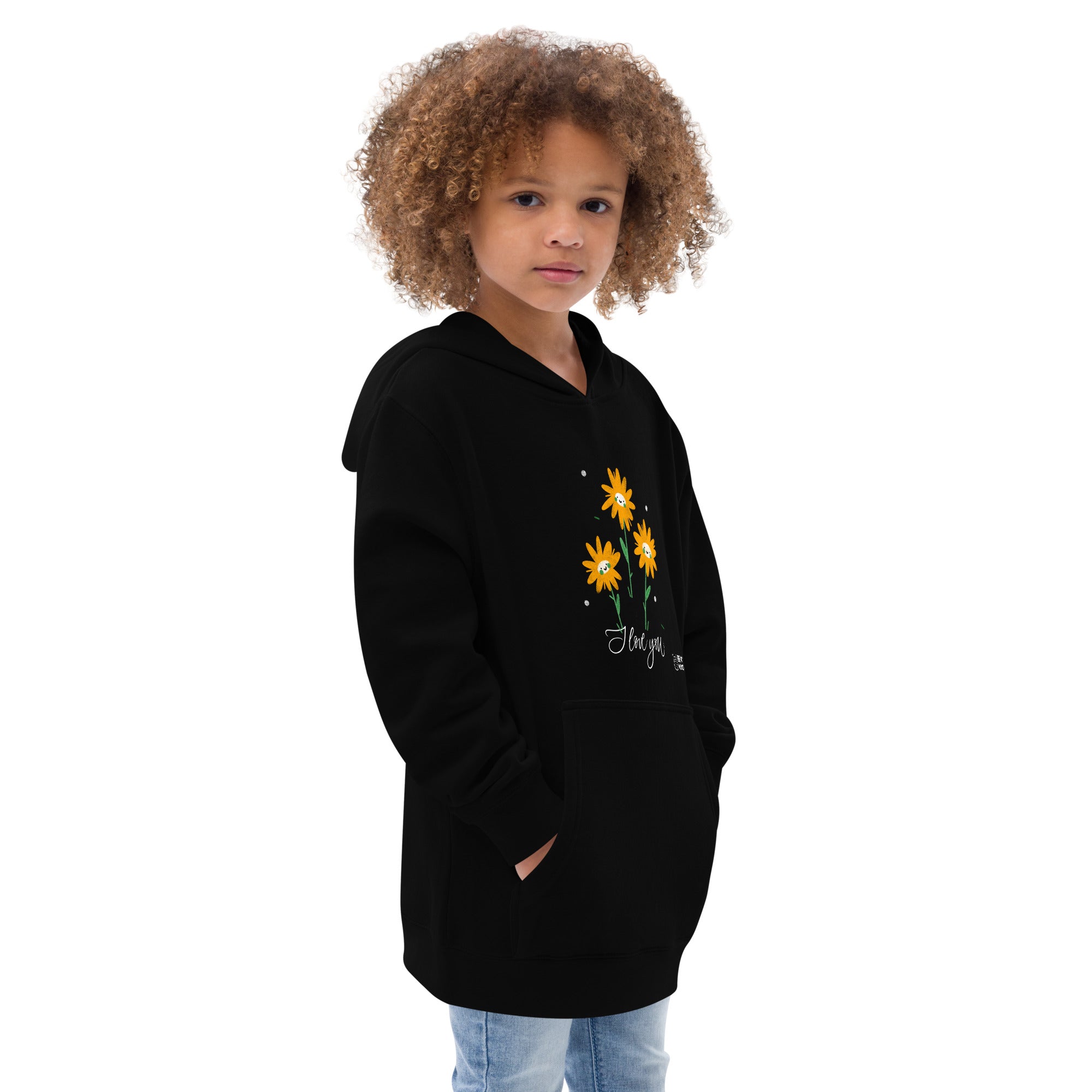 I love you - Kids fleece hoodie