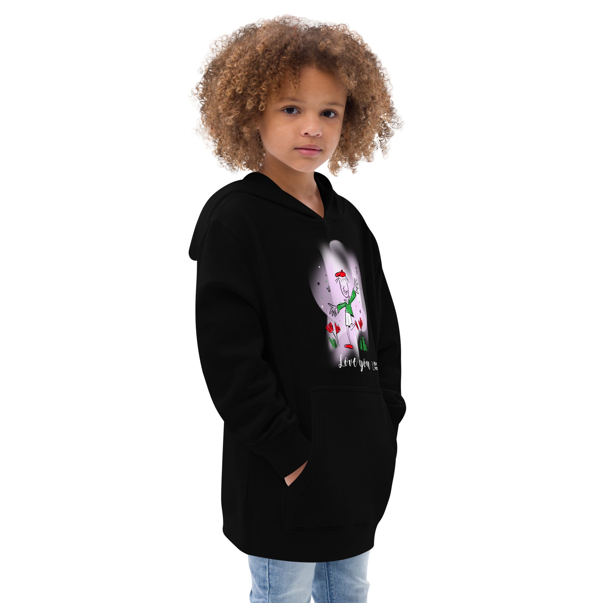 Love you - Kids fleece hoodie