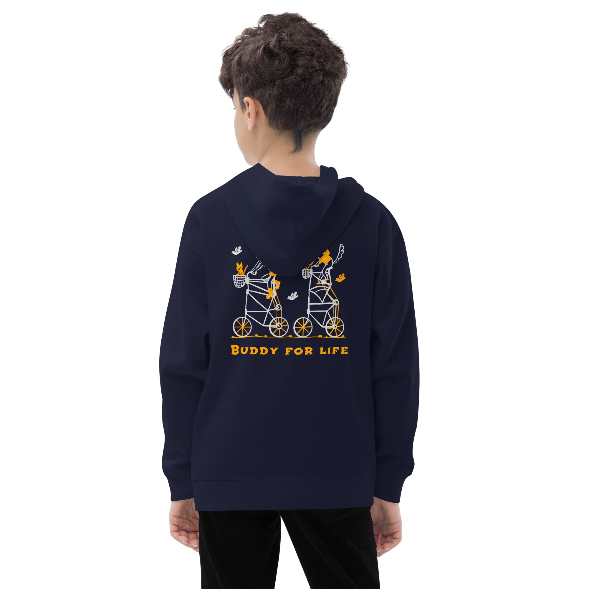 Buddy for life - Kids fleece hoodie (back print)