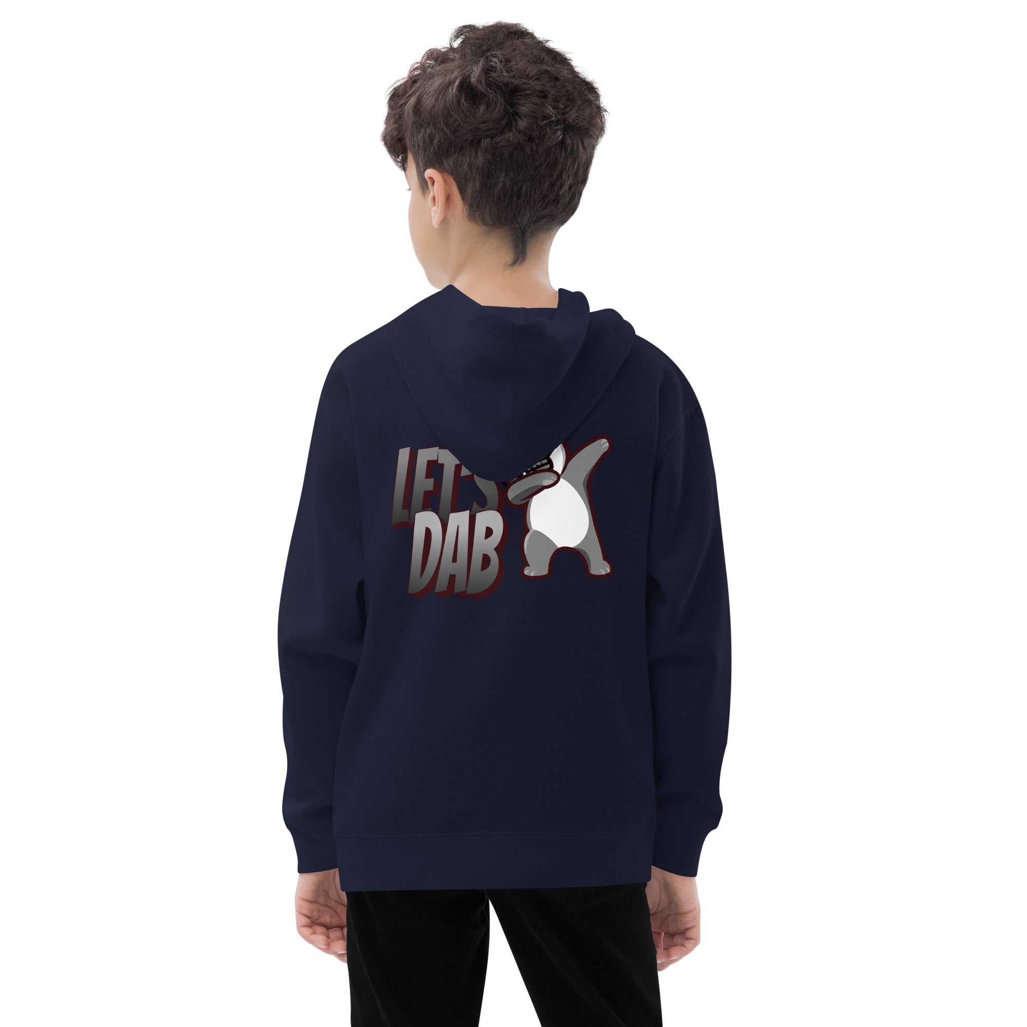 Let's dab - Kids fleece hoodie (back print)