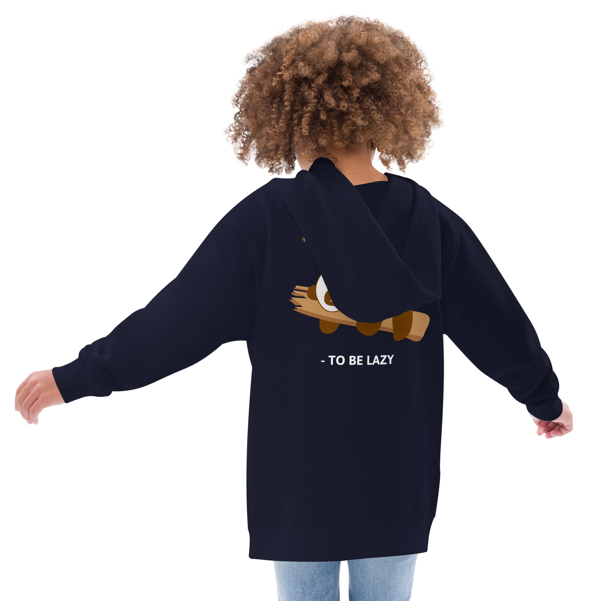 Too lazy to be lazy - Kids fleece hoodie (back print)