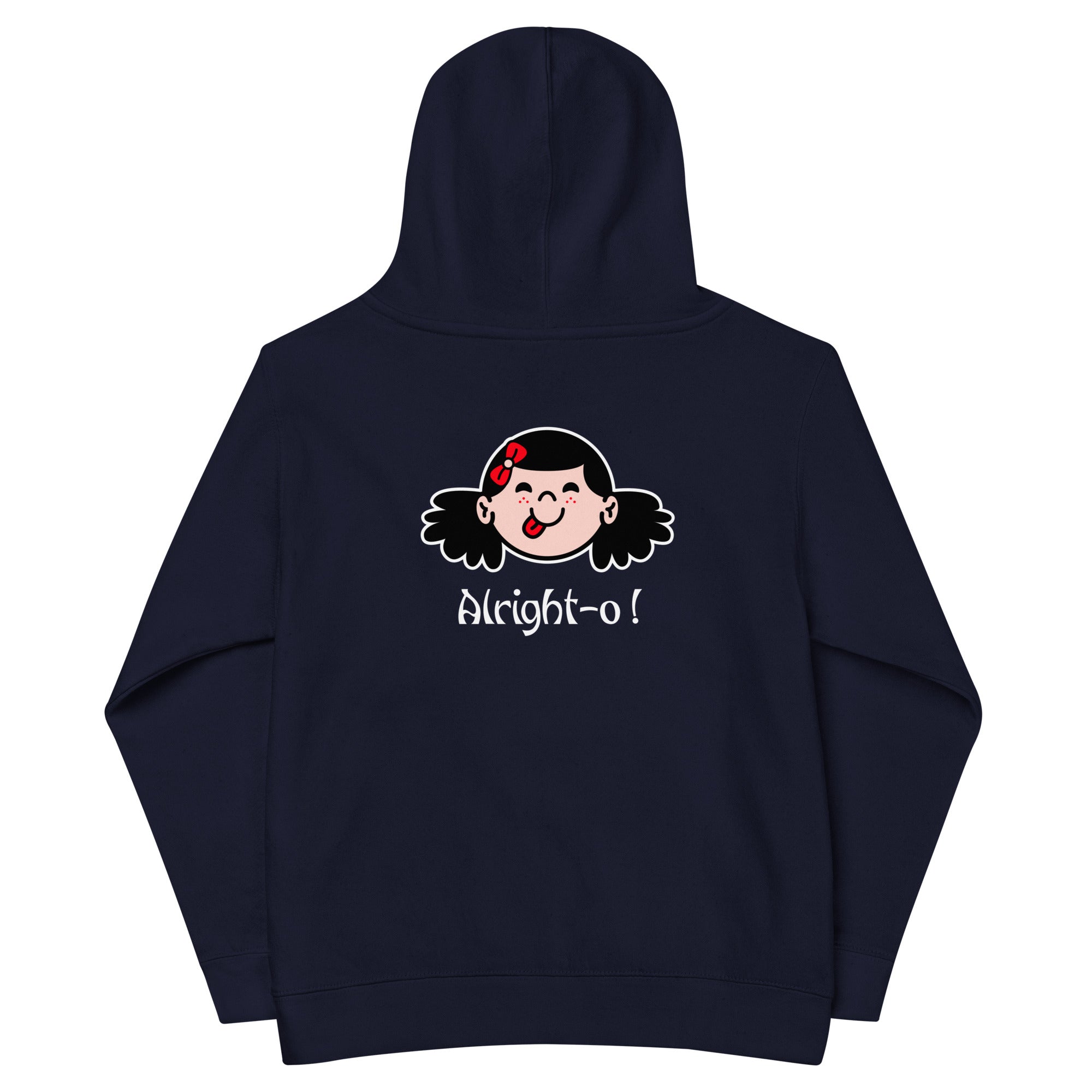 Alright-o! - Kids fleece hoodie (back print)