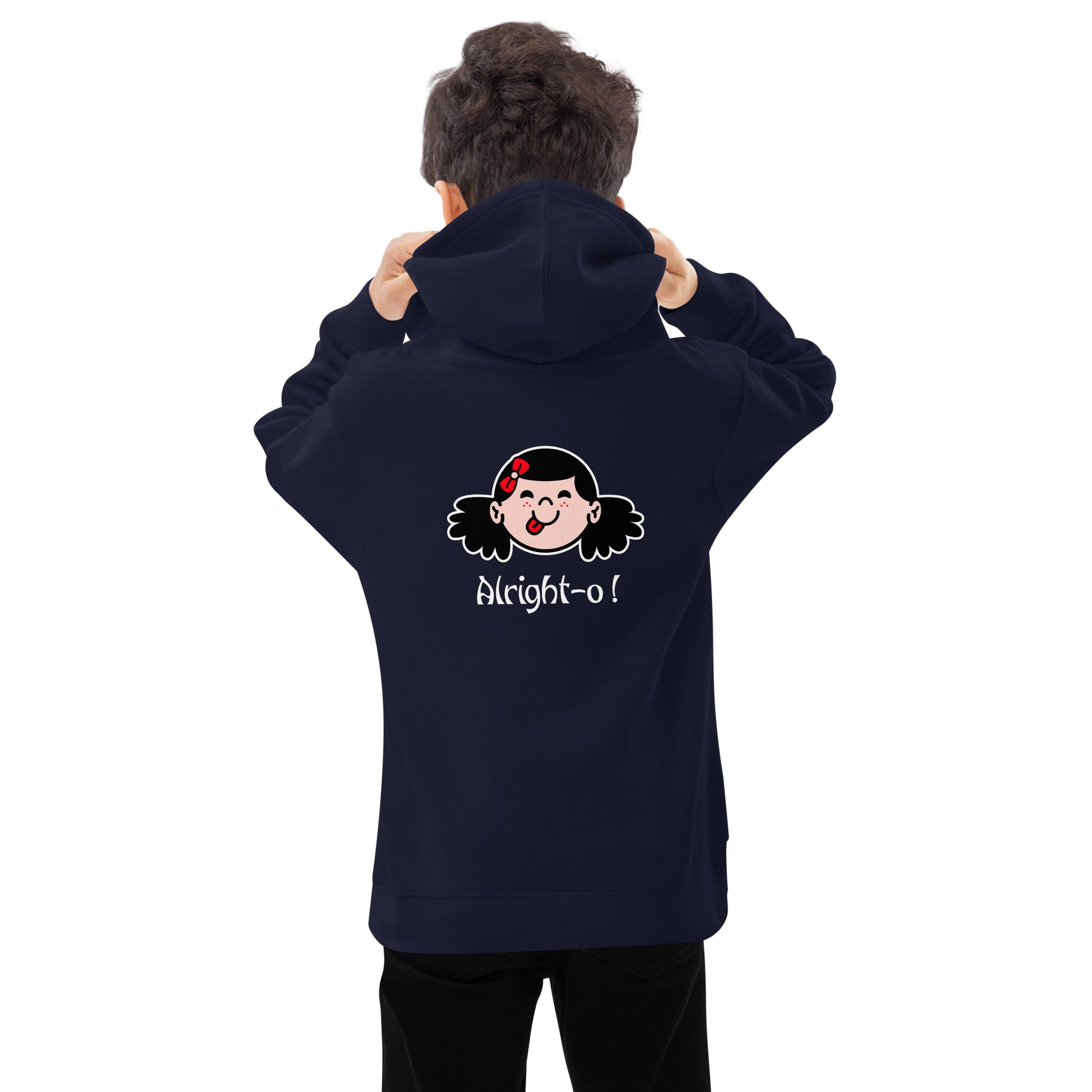 Alright-o! - Kids fleece hoodie (back print)