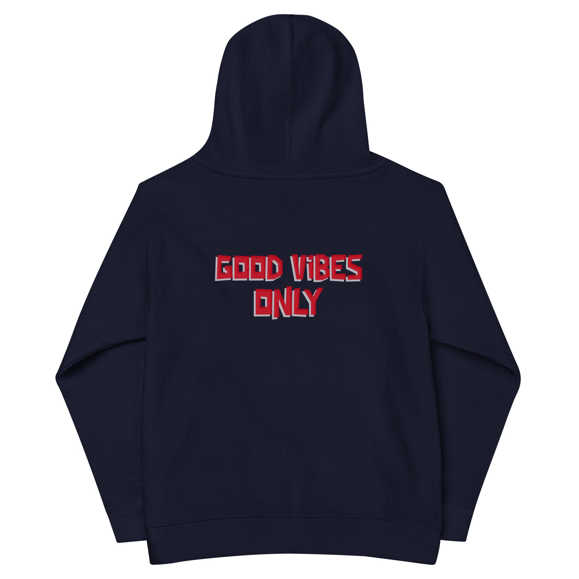 Good vibes only - Kids fleece hoodie (back print)