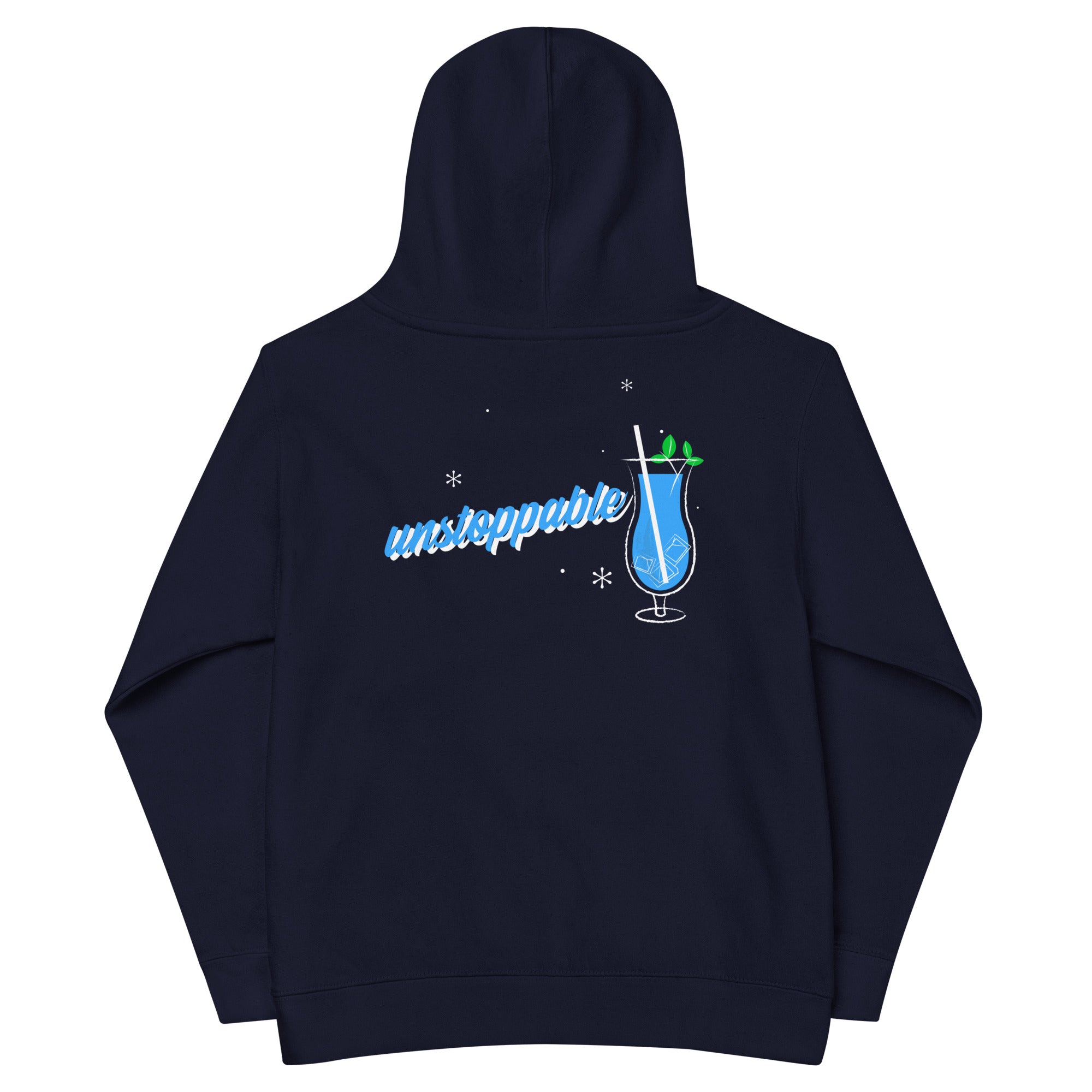 Unstoppable V - Kids fleece hoodie (back print)