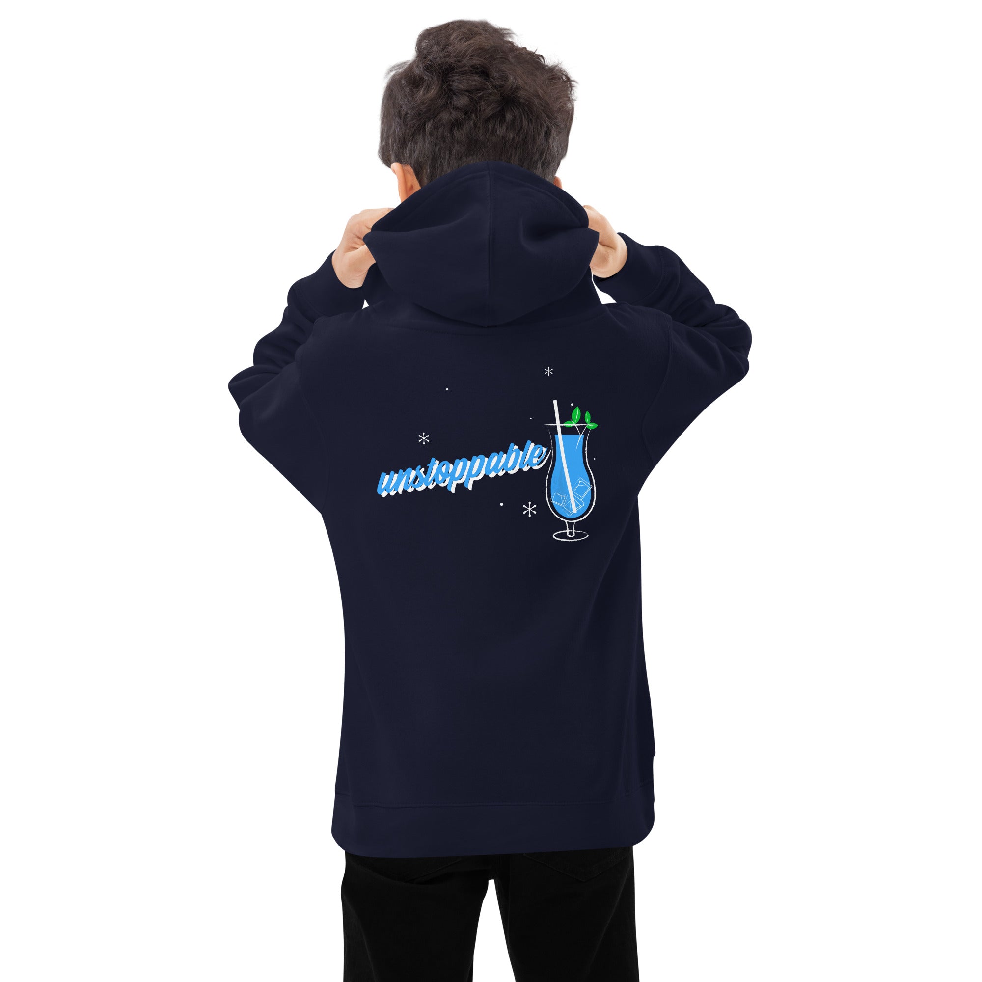 Unstoppable V - Kids fleece hoodie (back print)