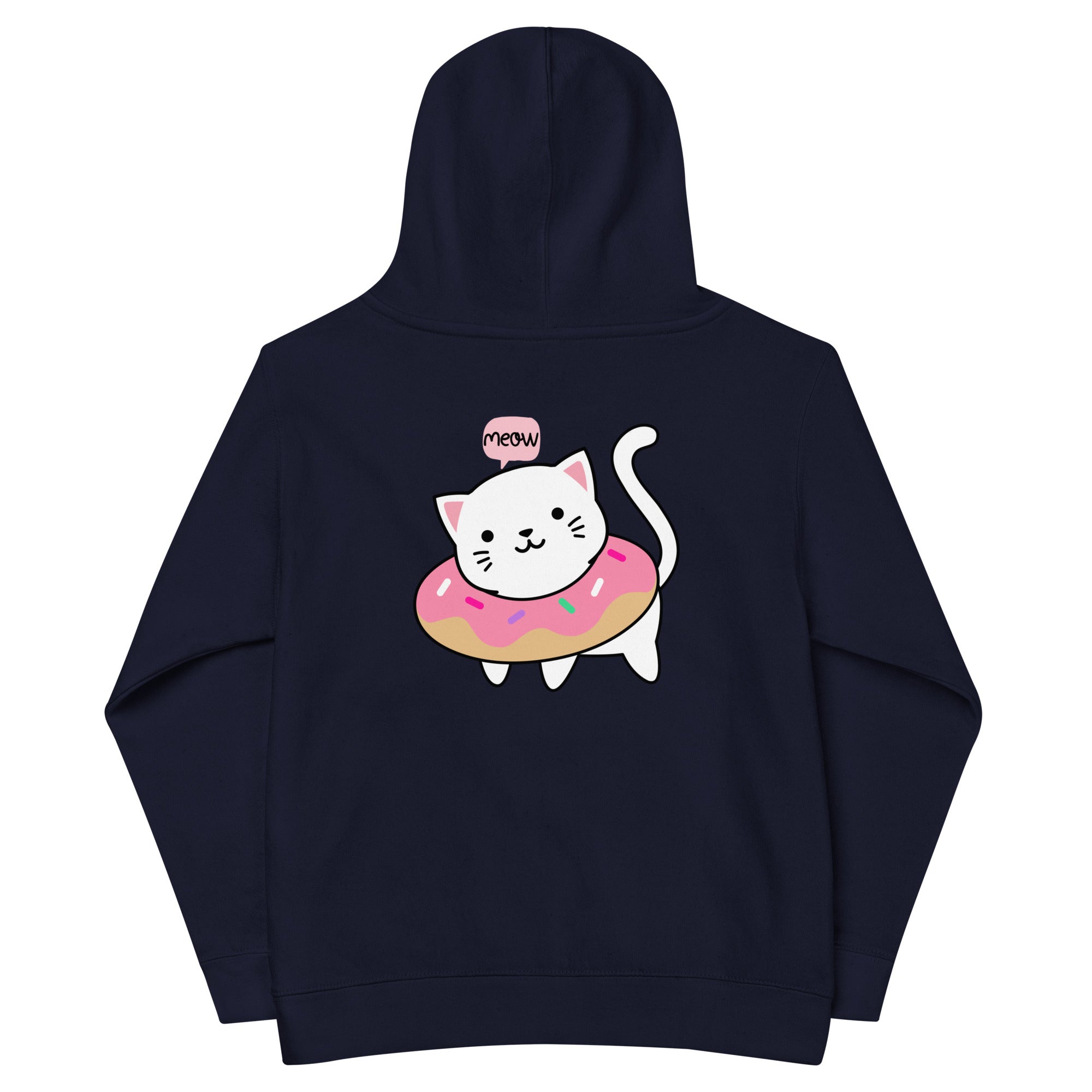 Meow V2 - Kids fleece hoodie (back print)