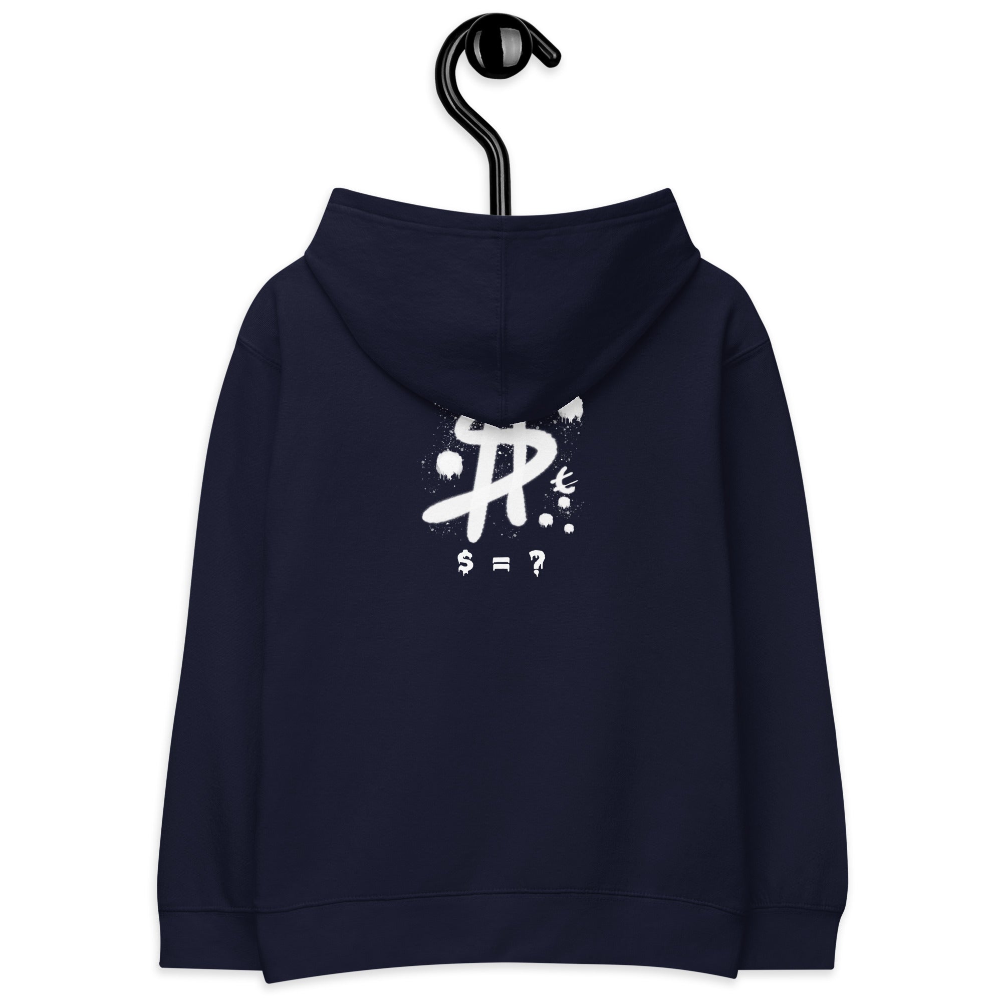 $ = ? - Kids fleece hoodie (back print)