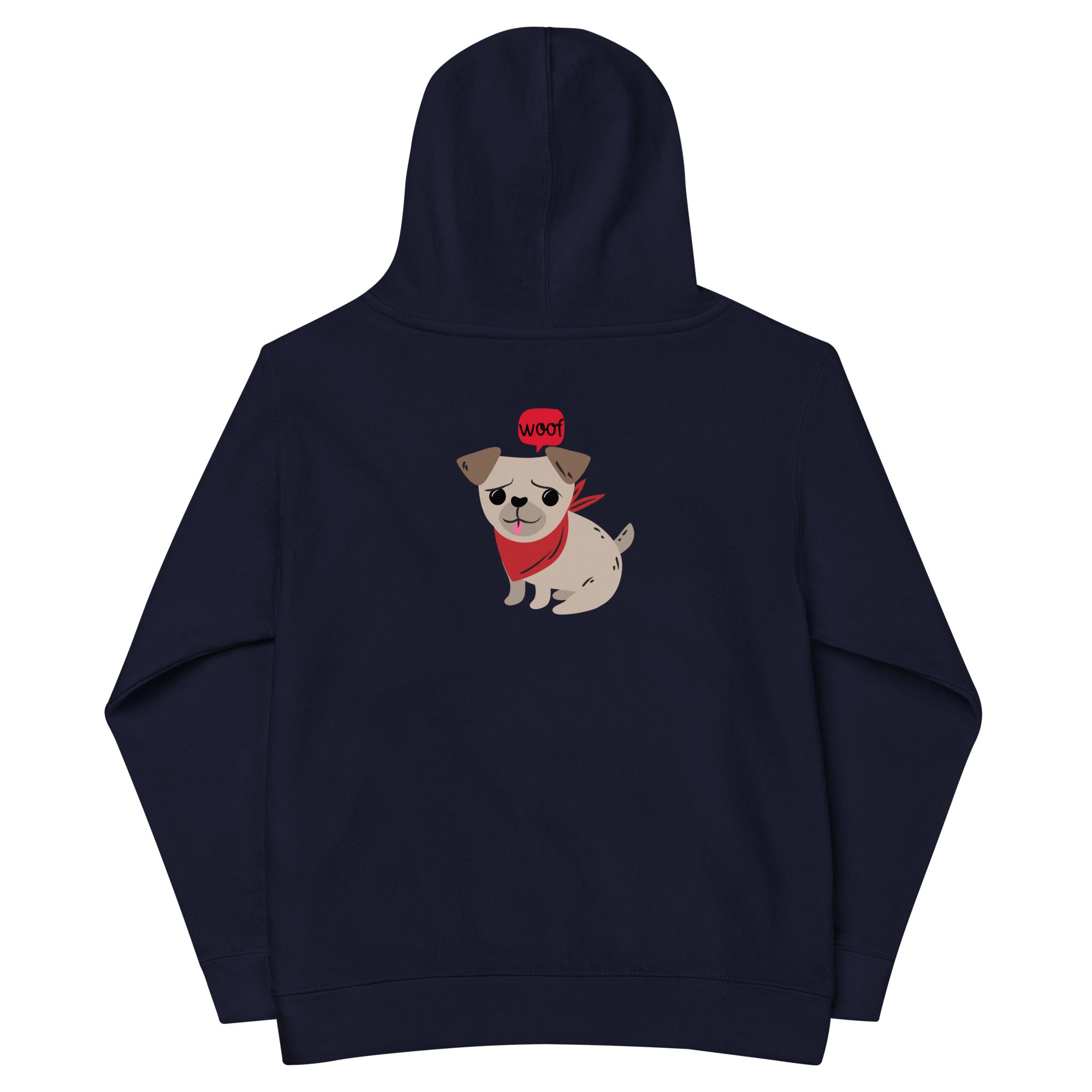 Woof V2 - Kids fleece hoodie (back print)