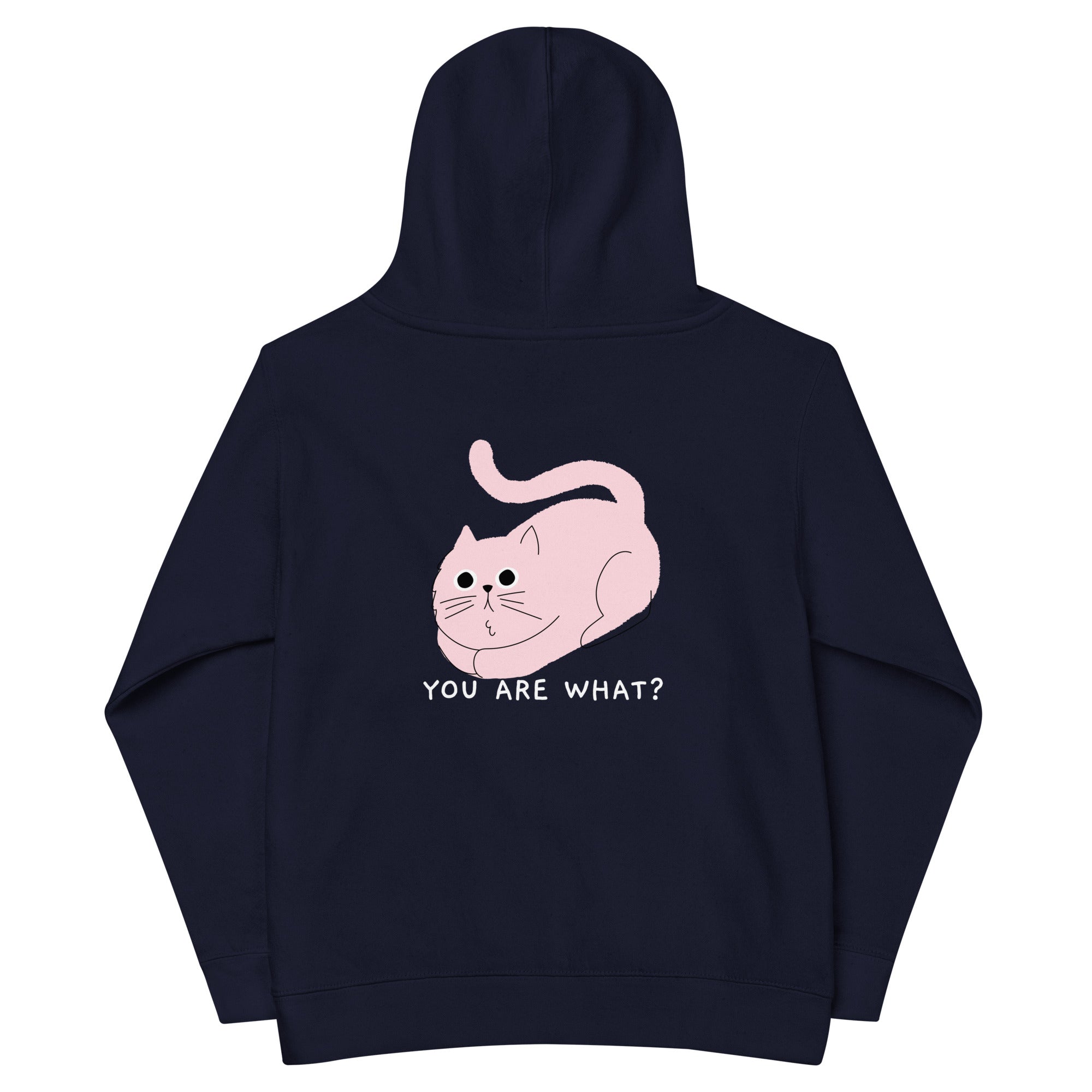 You are what? - Kids fleece hoodie (back print)