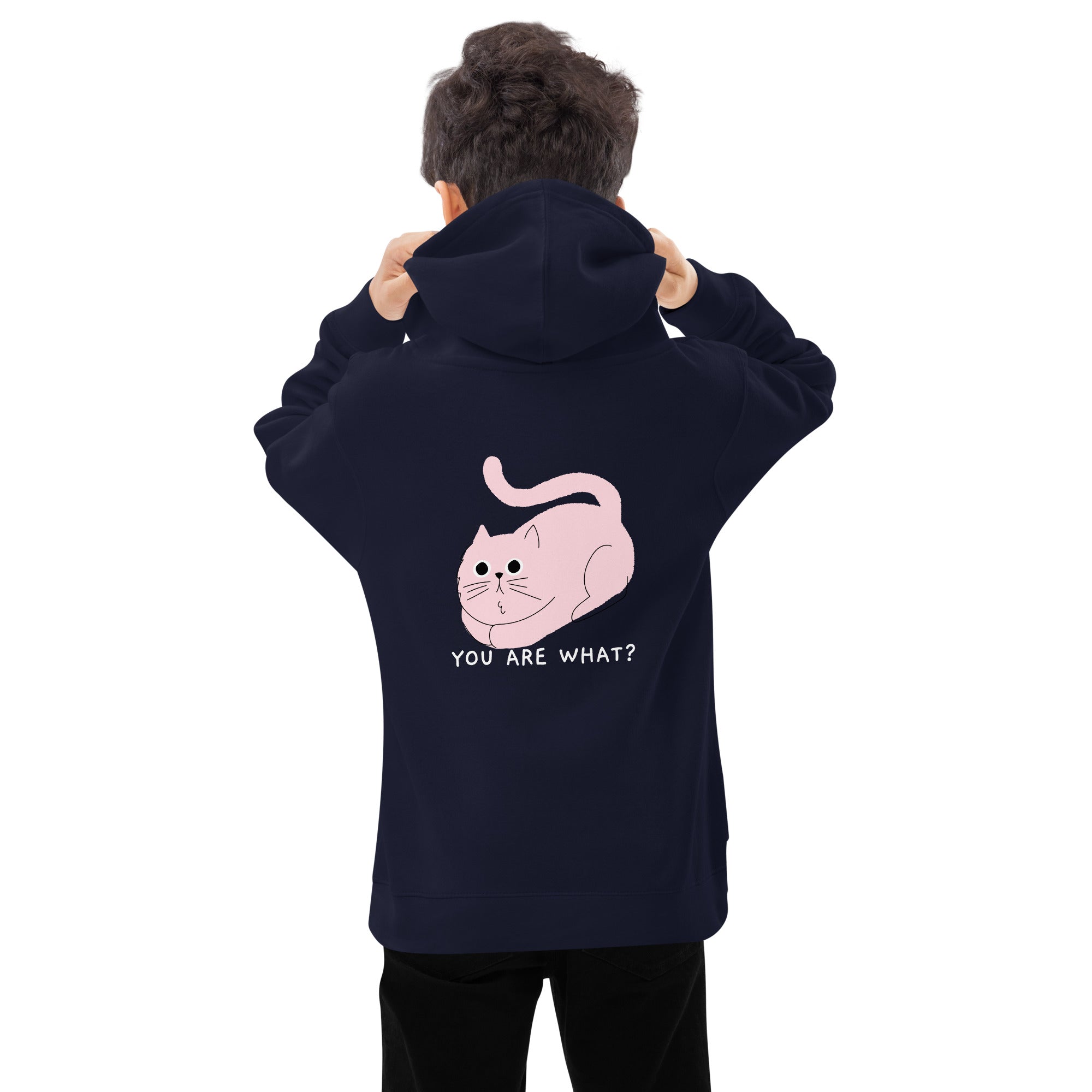 You are what? - Kids fleece hoodie (back print)